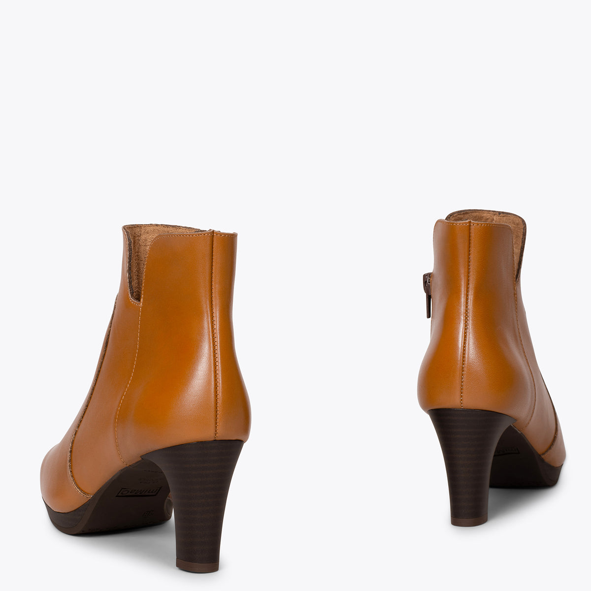 ROMA - Botines de vestir con tacón CAMEL
