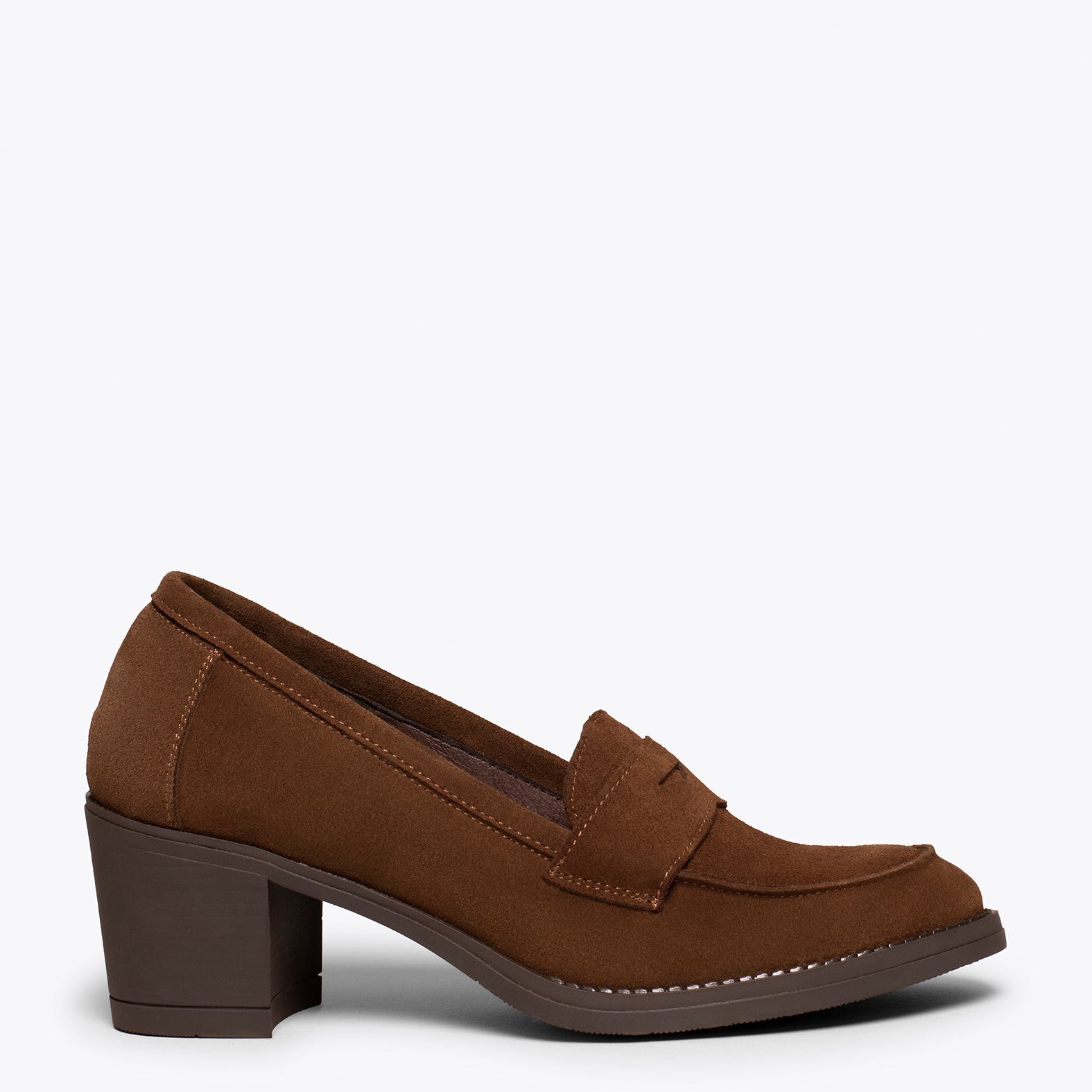MOKKA – CAMEL mid heeled moccasin