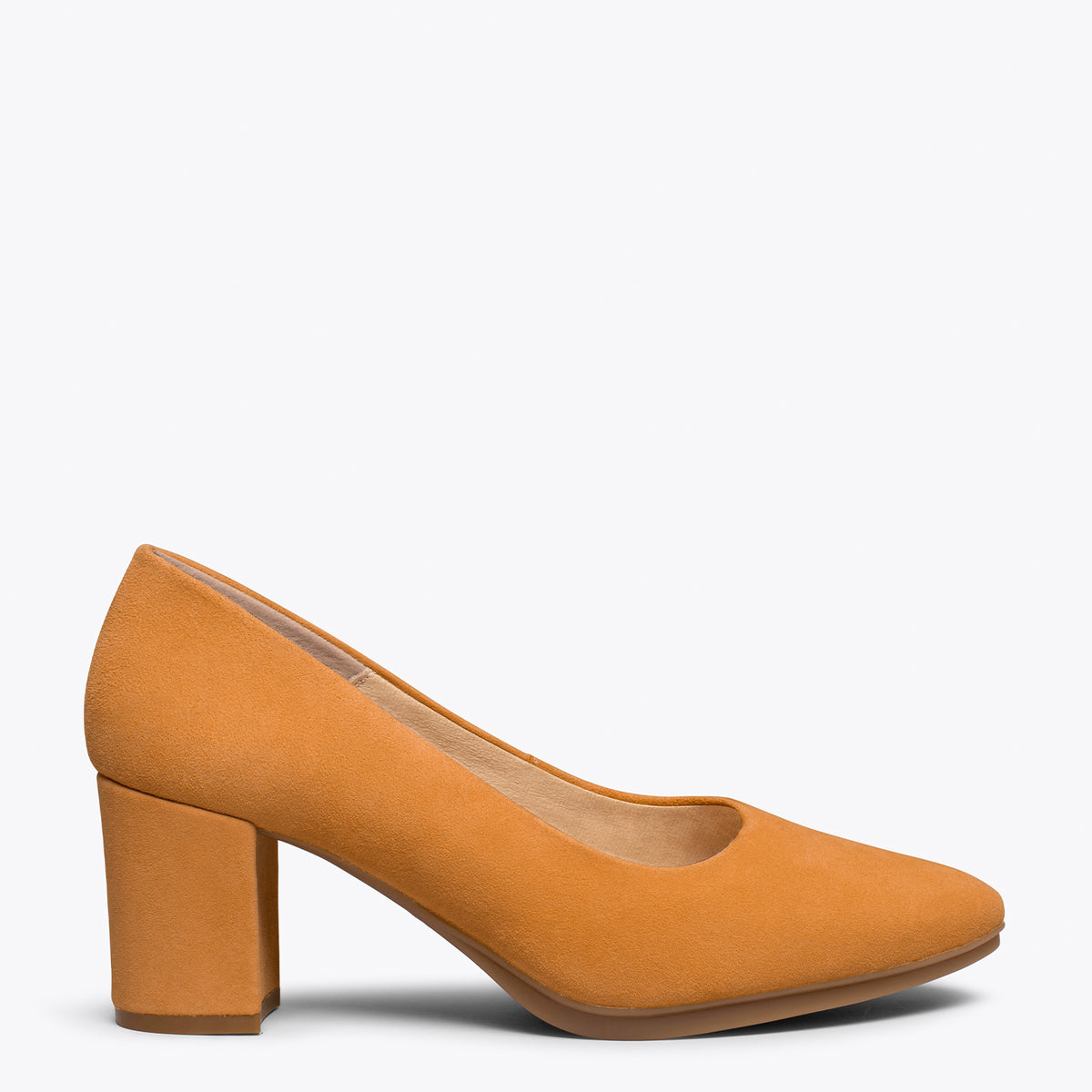 URBAN S - Zapatos de tacón medio de ante MARRÓN