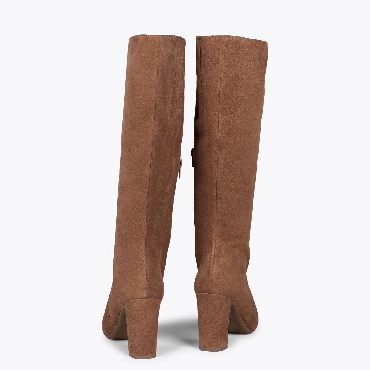 URBAN - Botas Altas de serraje con cremallera MARRÓN