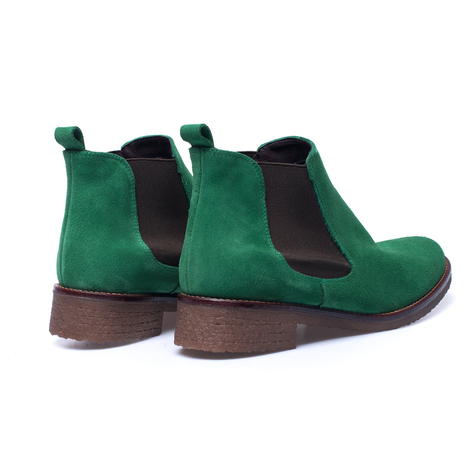 CHELSEA - Chelsea GREEN Leather Ankle Boots