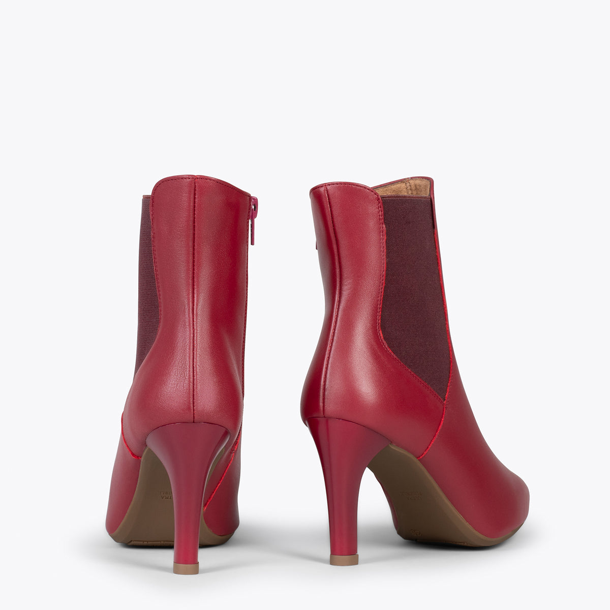 BOTÍN GLAM – Botines de vestir con tacón alto GRANATE