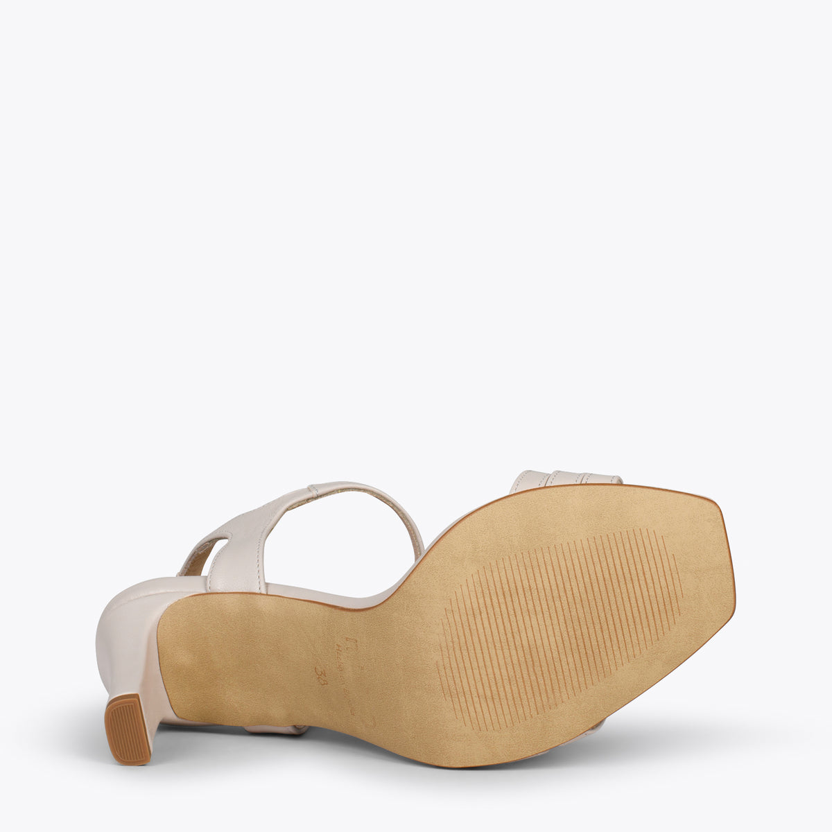 CANNES – Sandalias de fiesta con tacón fino TAUPE