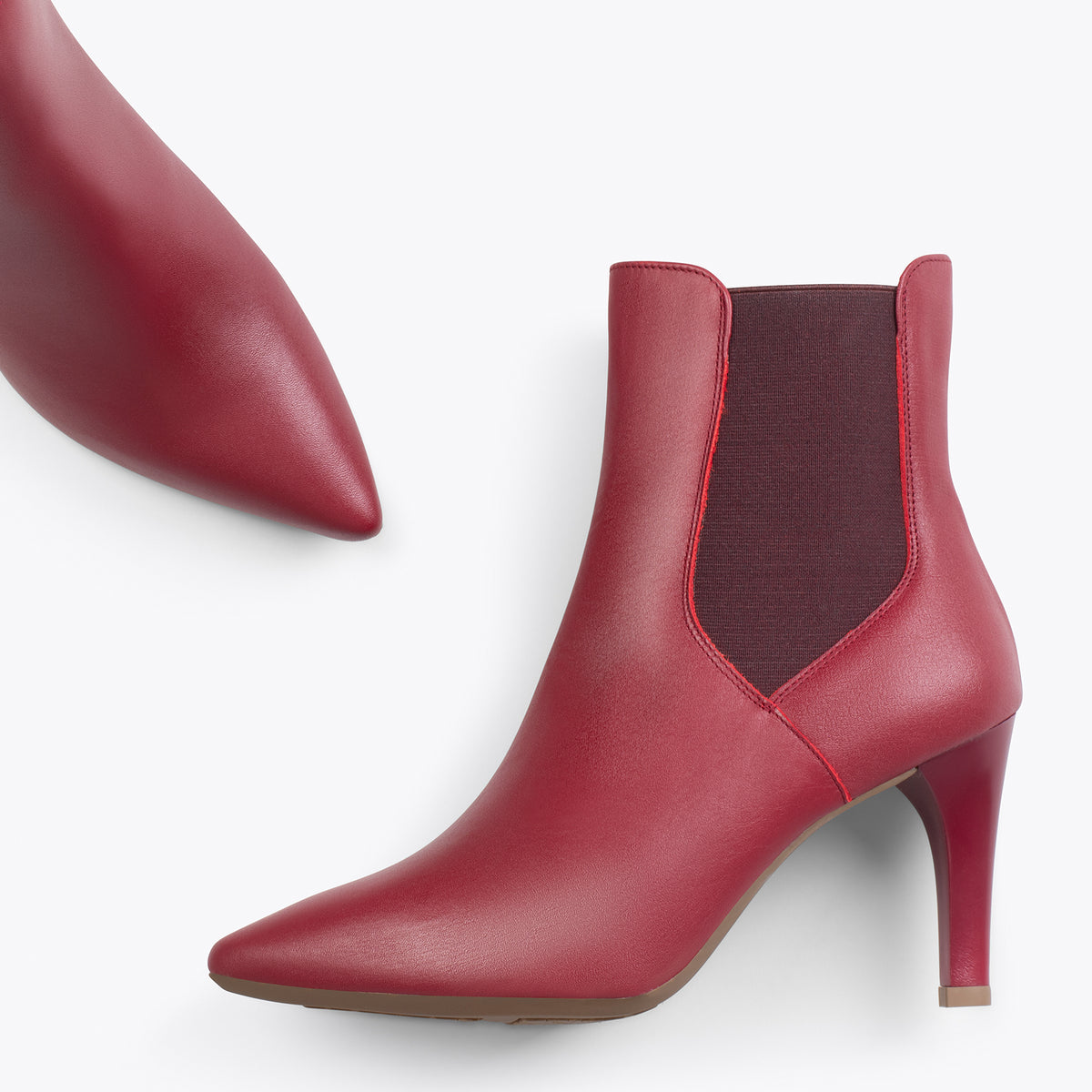 BOTÍN GLAM – Botines de vestir con tacón alto GRANATE