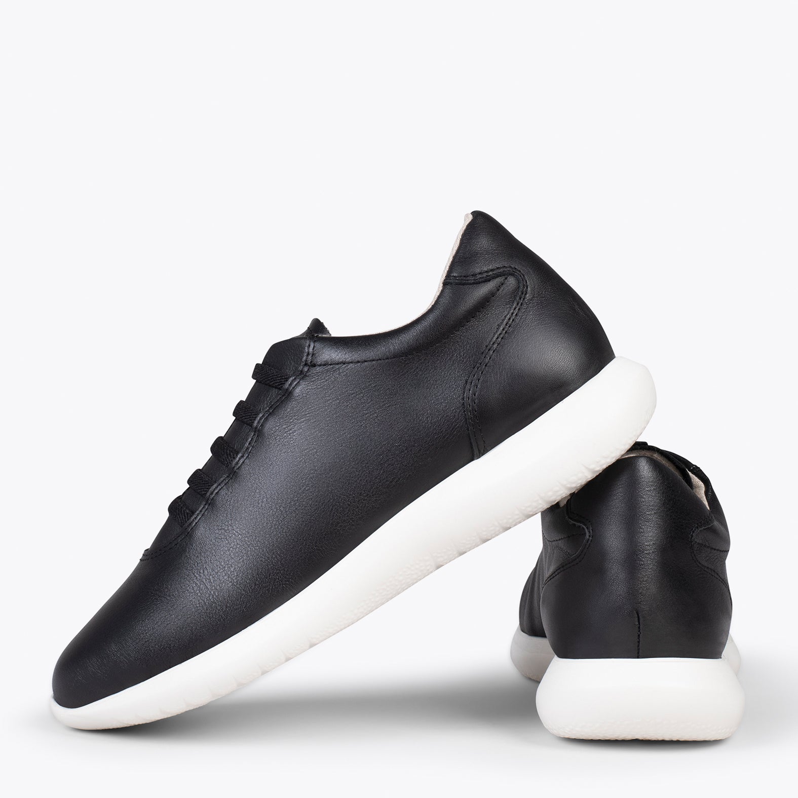 CHICAGO – Zapatillas elásticas sin cordones NEGRO BLANCO - miMaO ®