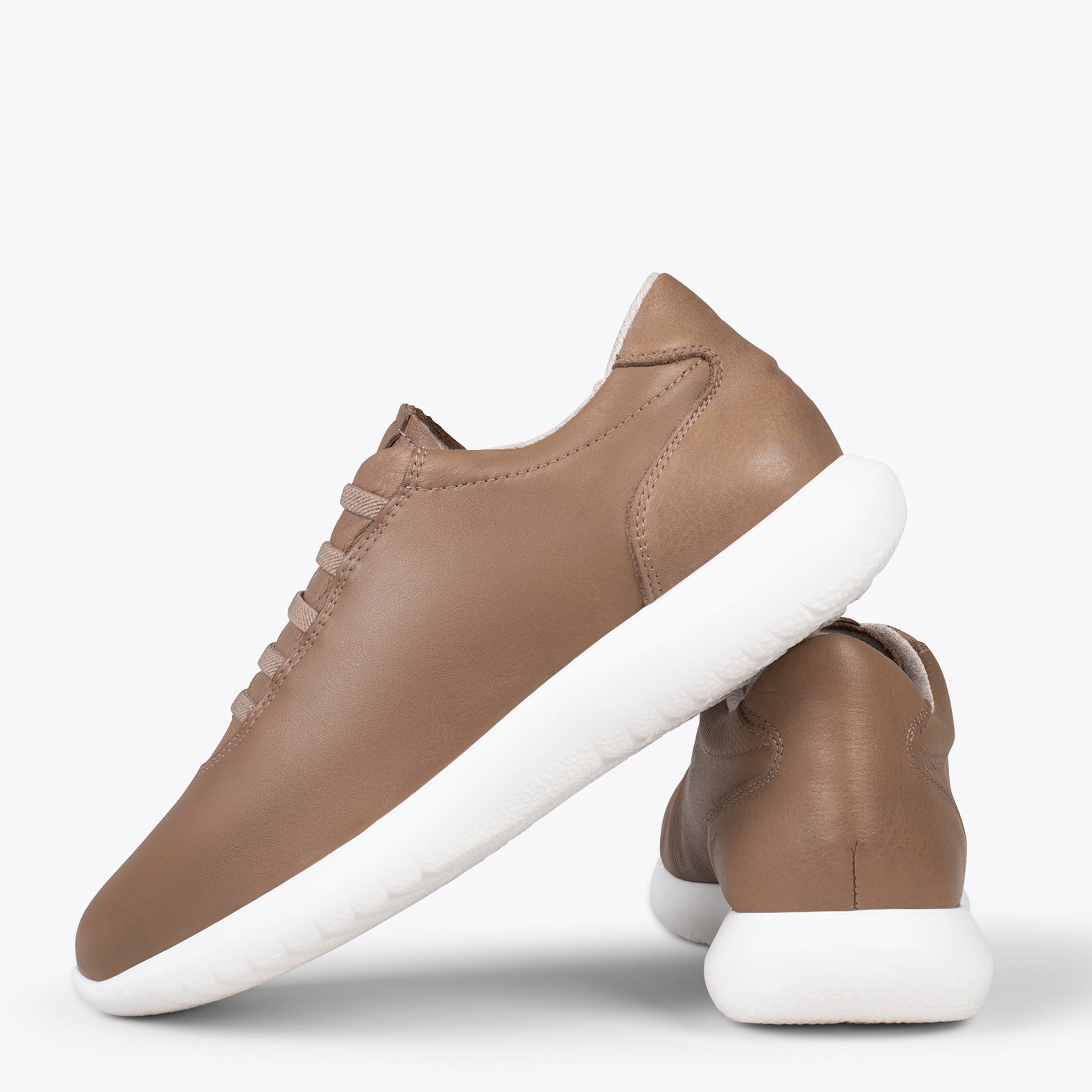CHICAGO – Zapatillas elásticas sin cordones TAUPE - miMaO ®