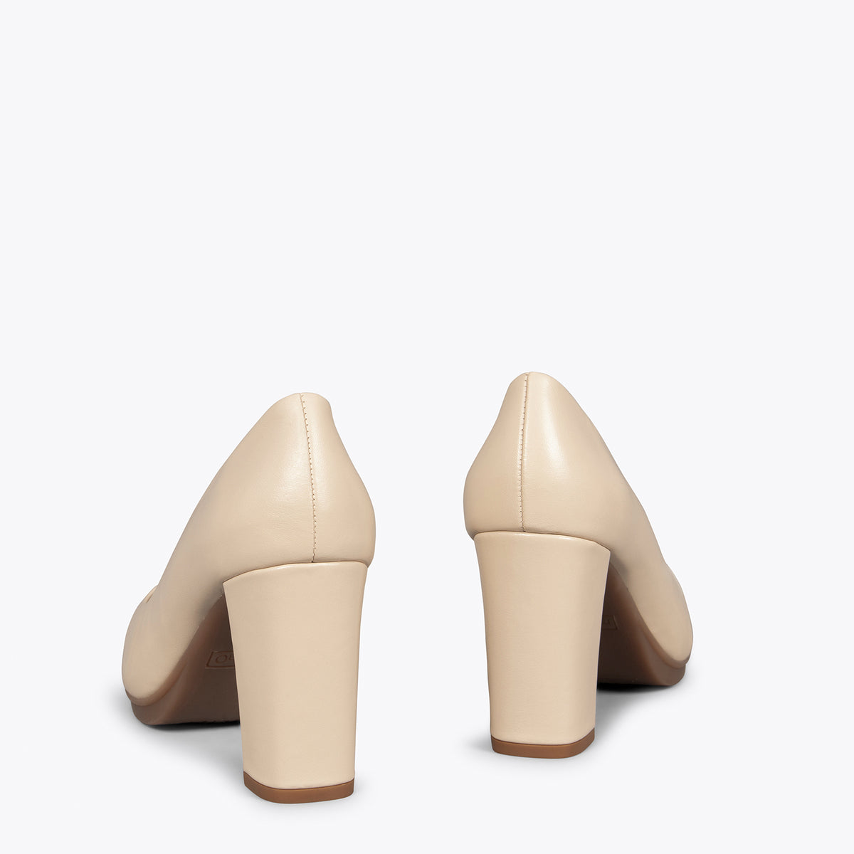 URBAN SALON – Zapatos de tacón alto de napa BEIGE