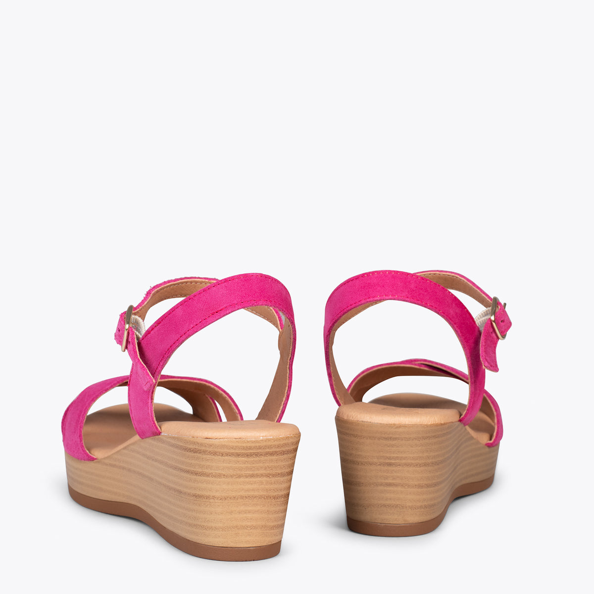 MAR – Cuñas ligeras de tiras cruzadas FUCSIA