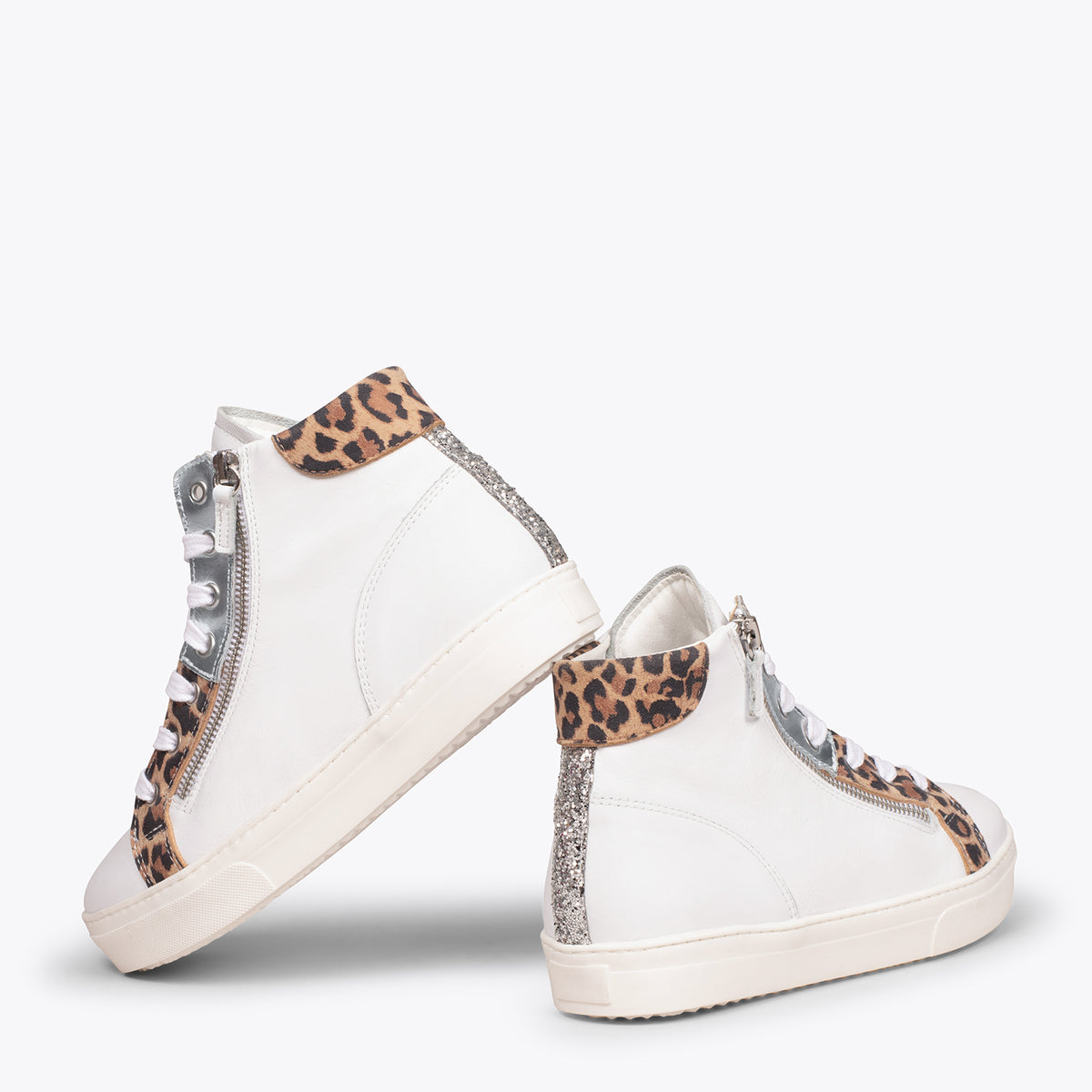 STAR - WHITE sneakers with platform