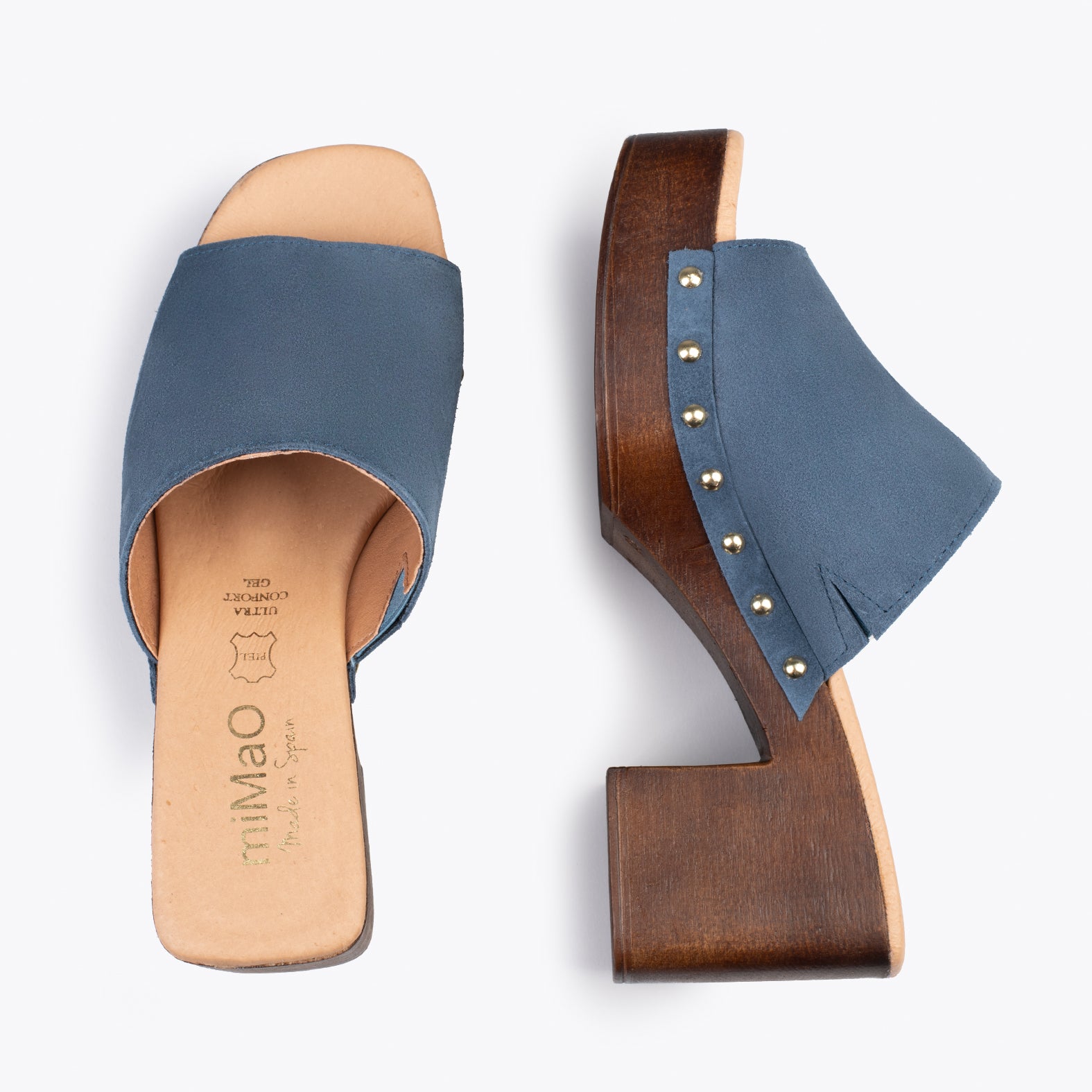 HOLIDAY – Zuecos con tacón y plataforma AZUL
