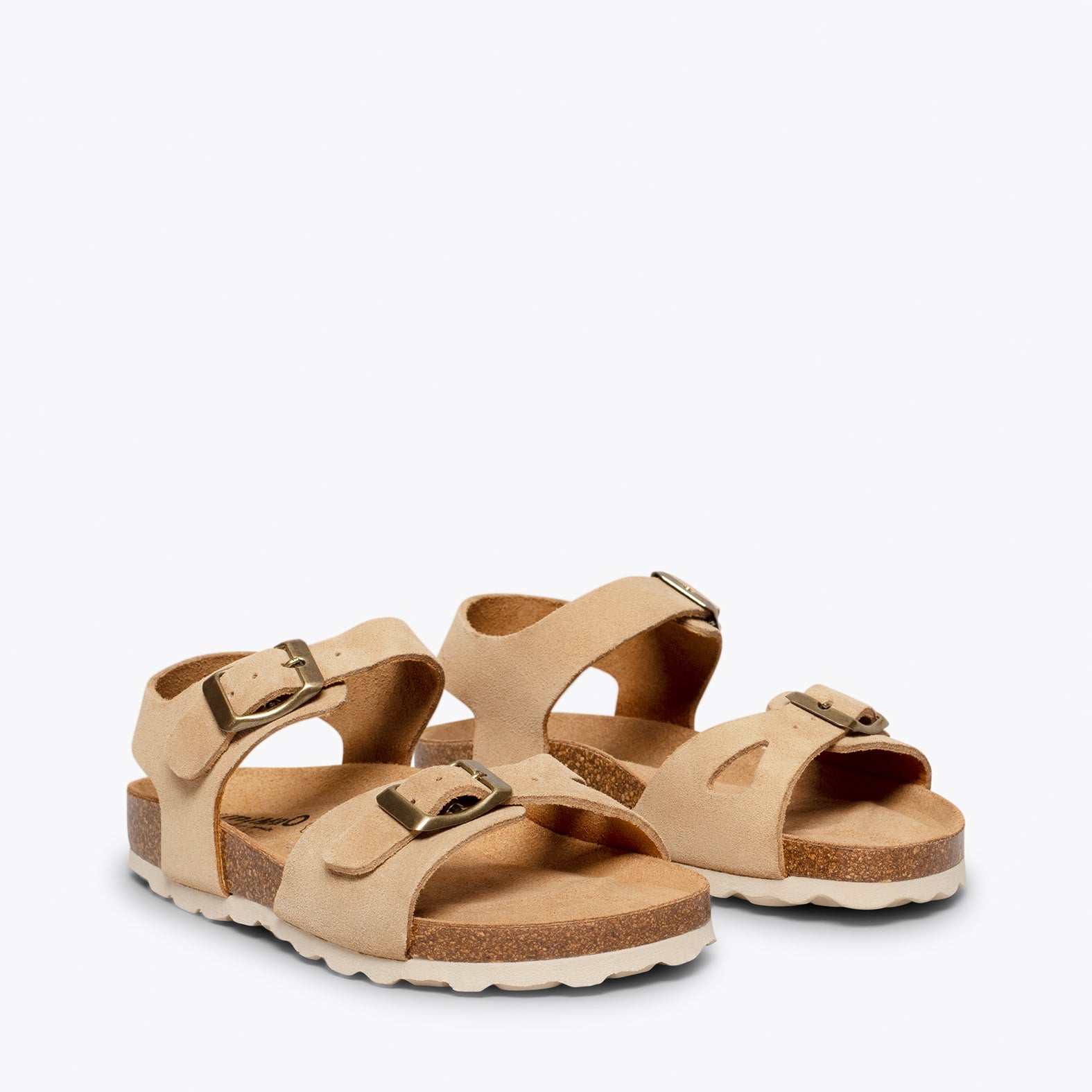 POLO – BEIGE suede bio sandal for kids
