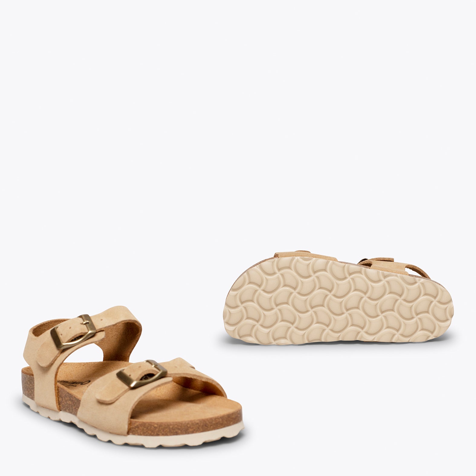 POLO – BEIGE suede bio sandal for kids