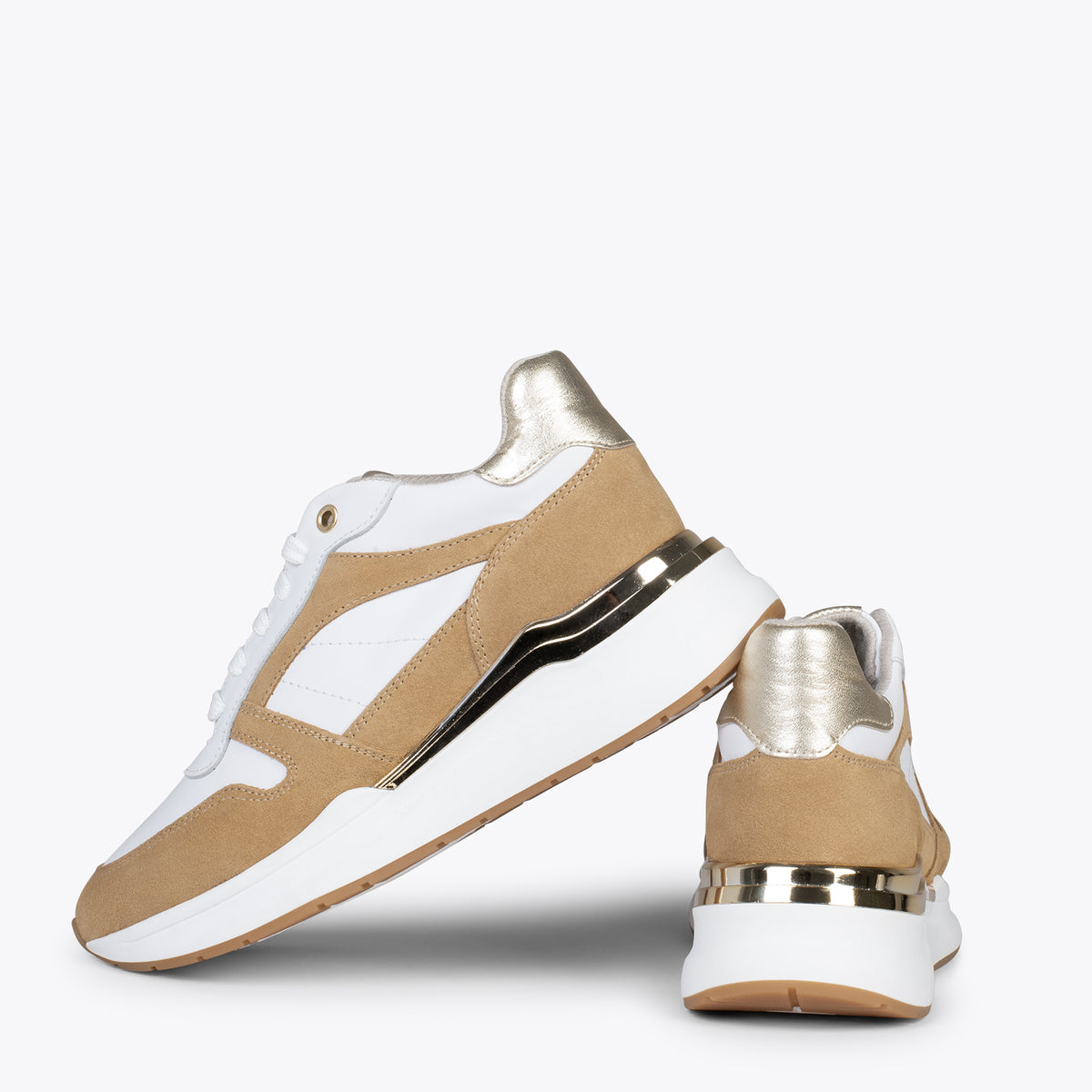 FREEDOM – Zapatillas altas con plantilla extraíble BEIGE