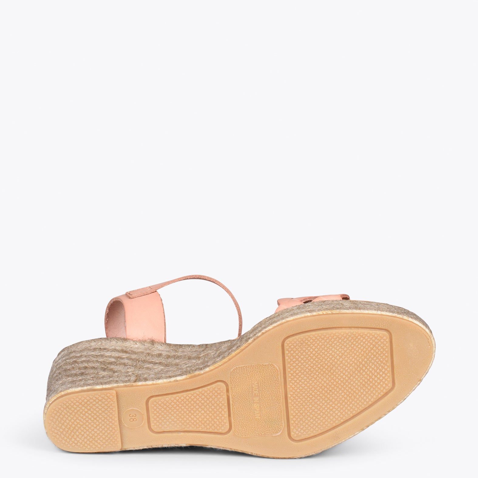 OASIS – NUDE espadrille wedges with braided front