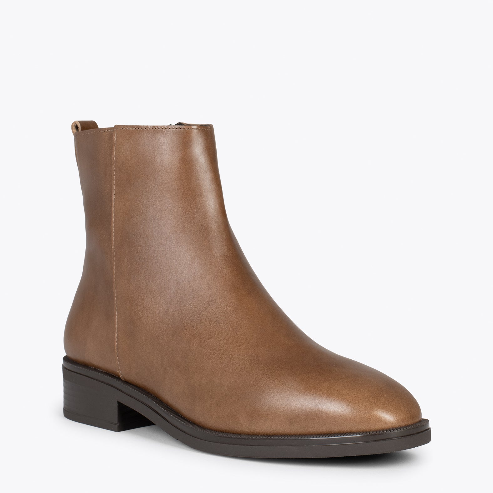 MANCHESTER – Botines planos con cremallera TAUPE - miMaO ®