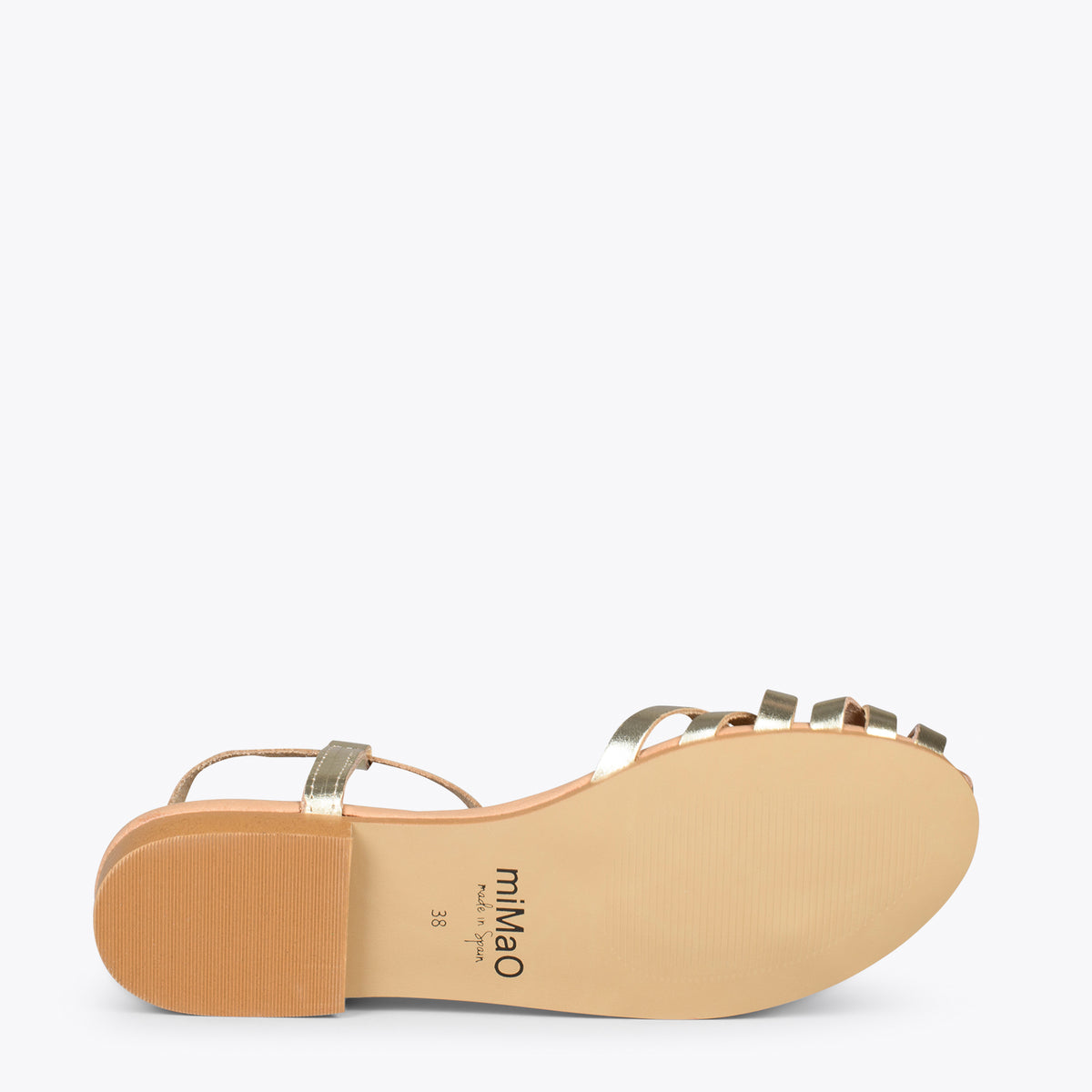 CANGREJERA – Sandalias planas trenzadas PLATINO