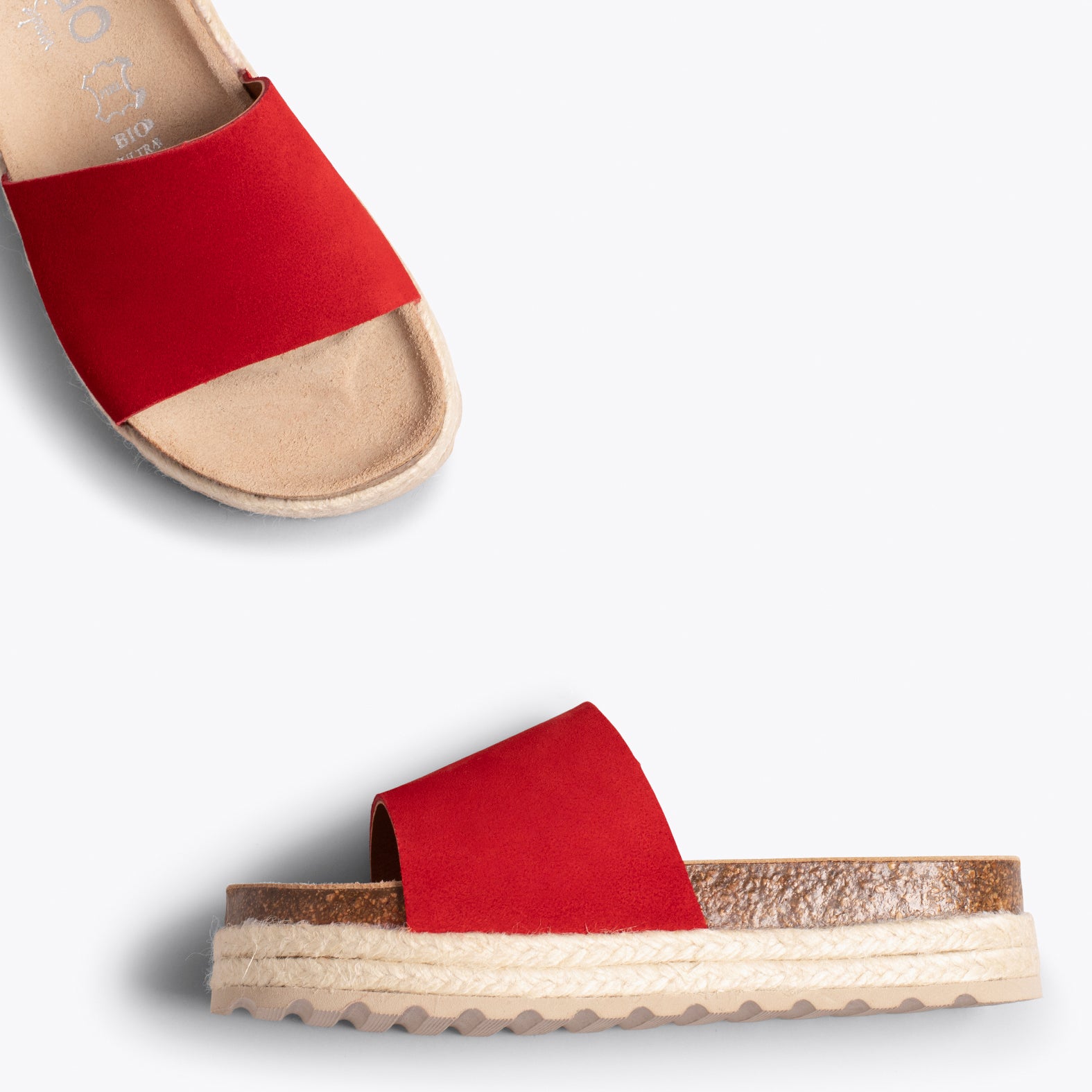 STRAWBERRY – RED flat sandals for girls