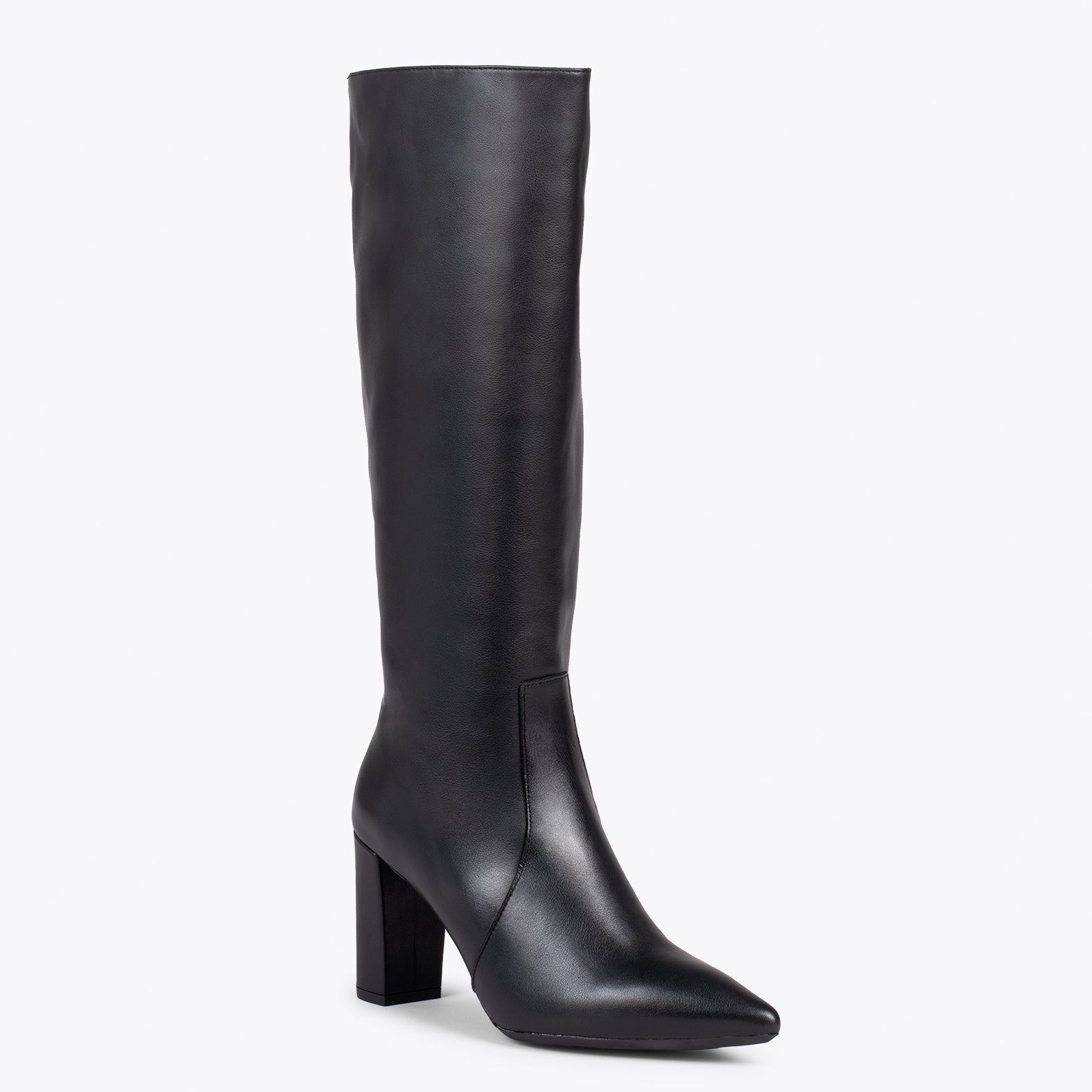 URBAN – BLACK high boots with zipper