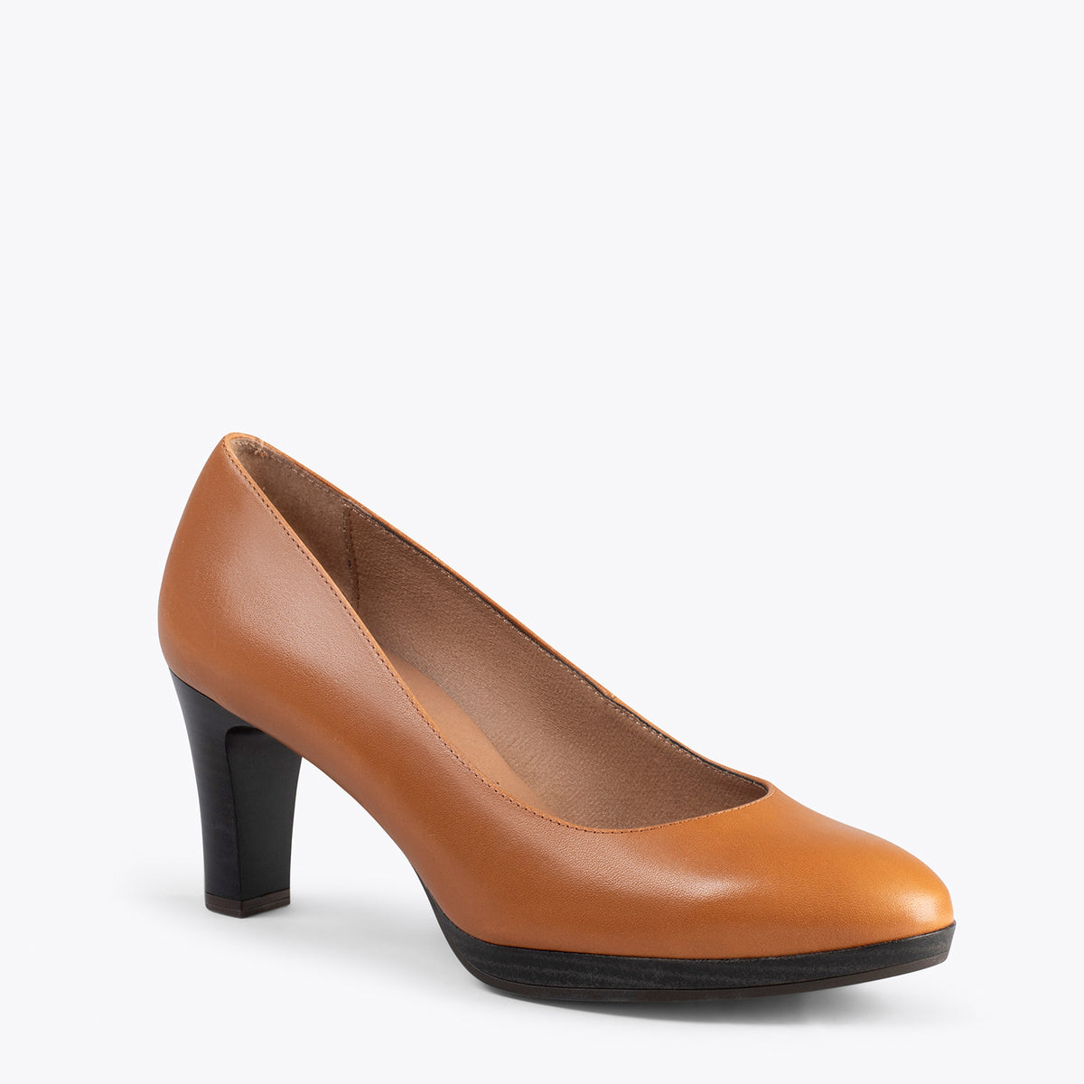 AZAFATA - Zapatos con tacón y plataforma CAMEL