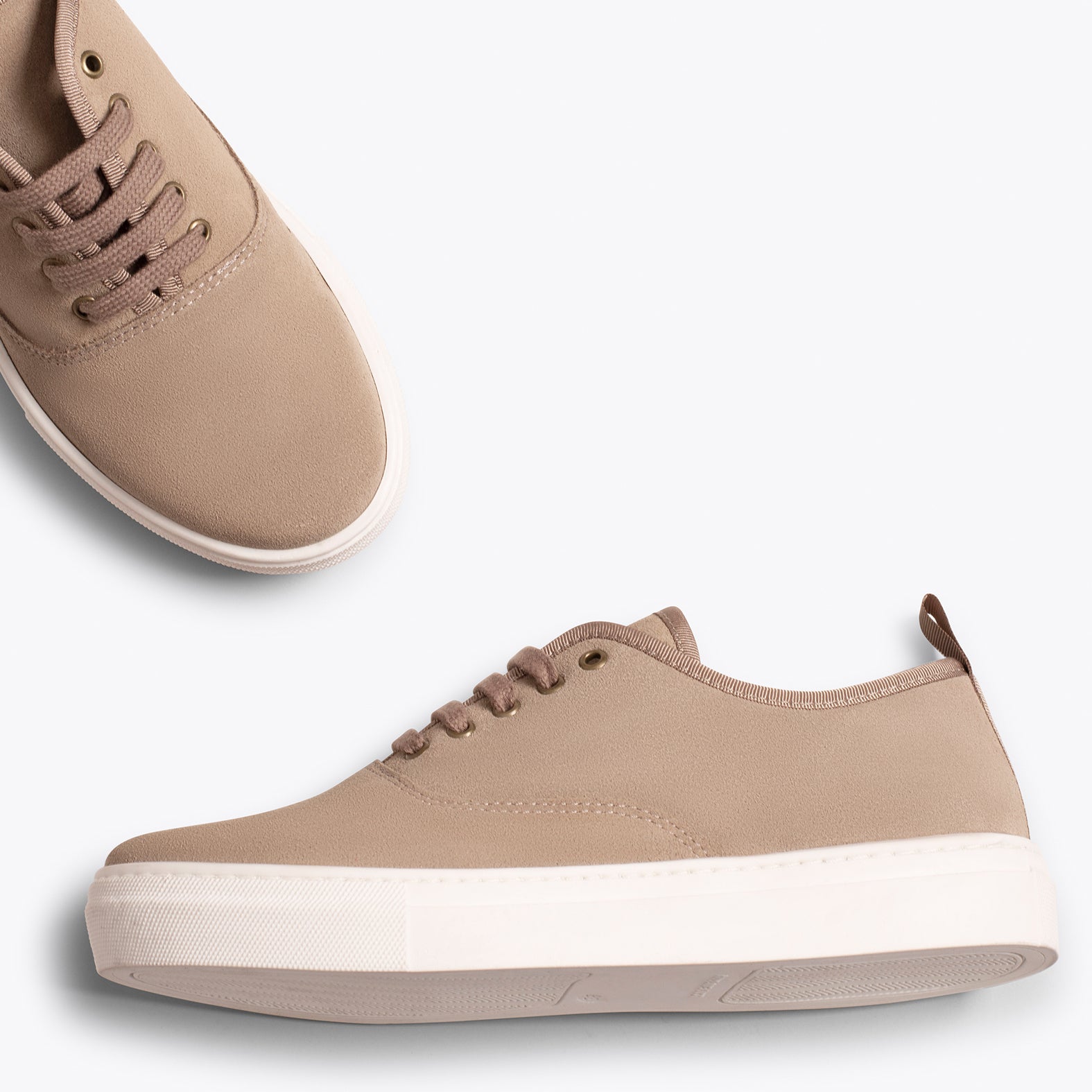 WANDER – TAUPE suede sneaker with platform
