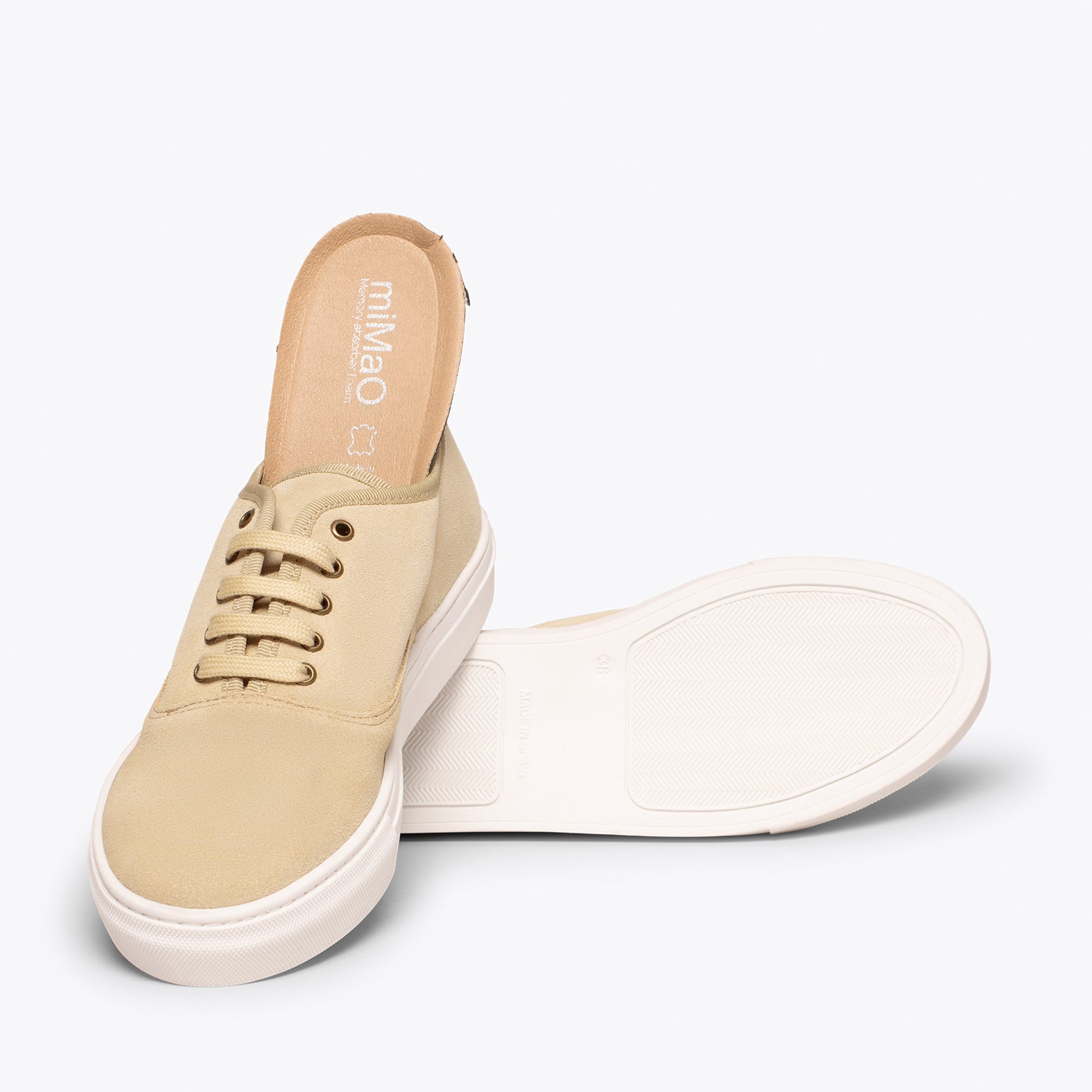 WANDER - Sneaker femme avec plateforme BEIGE