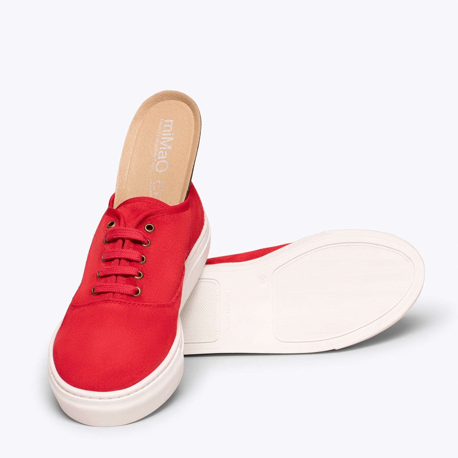 WANDER - Sneaker femme avec plateforme ROUGE