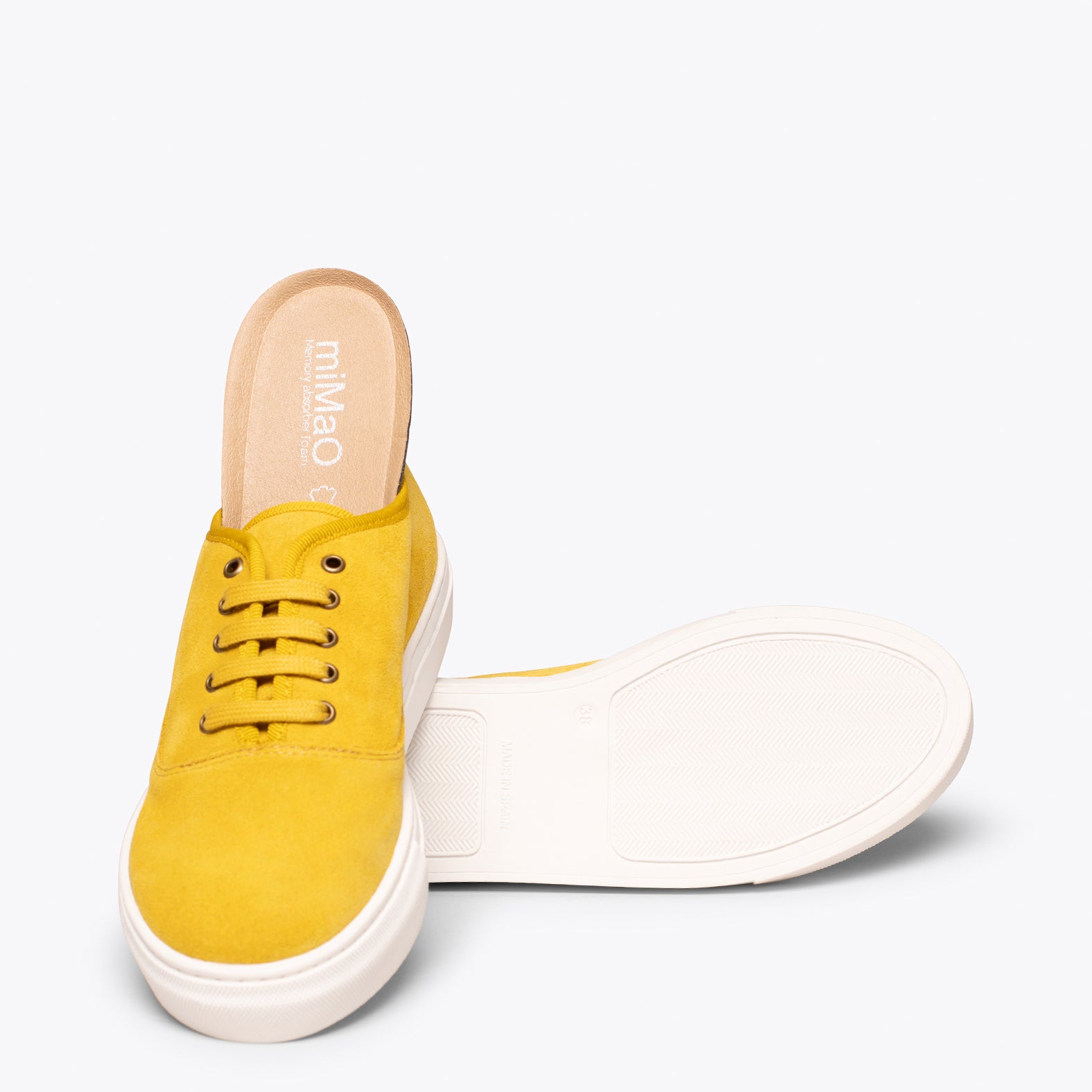 WANDER - Sneaker femme avec plateforme JAUNE