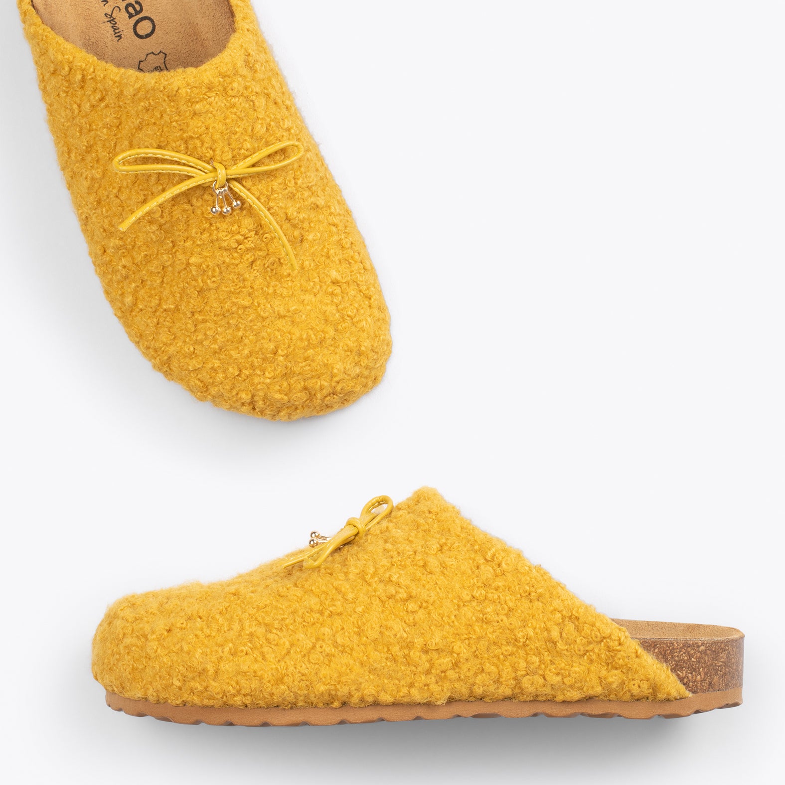 SWEET DREAMS – Zapatillas de estar por casa con lacito AMARILLO