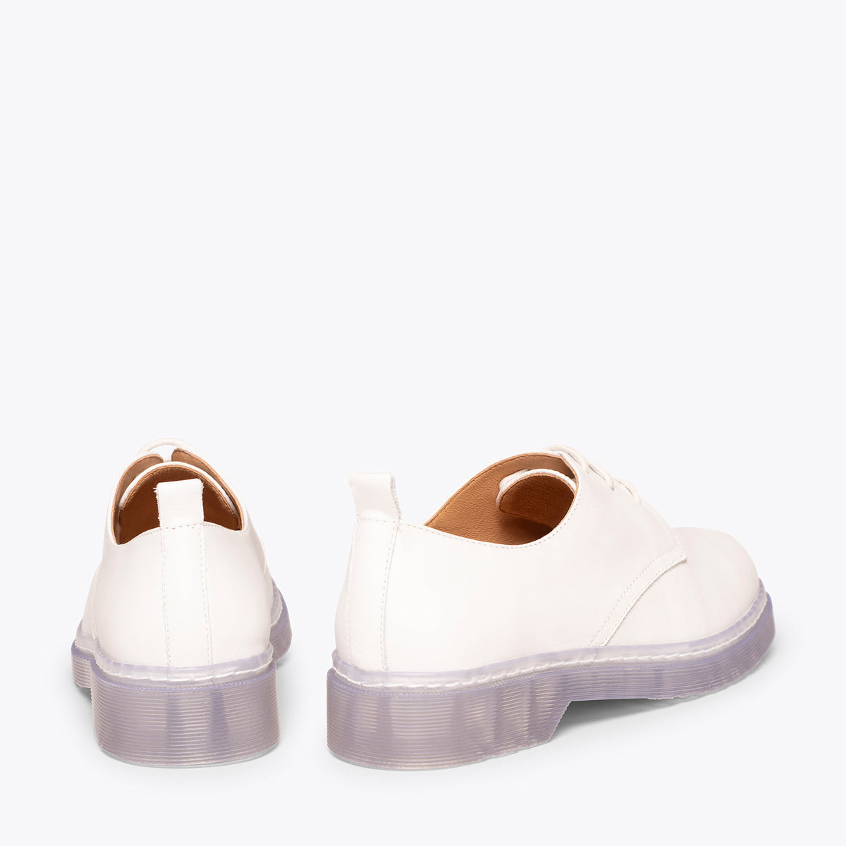 INGLÉS – Zapato de mujer con cordones BLANCO