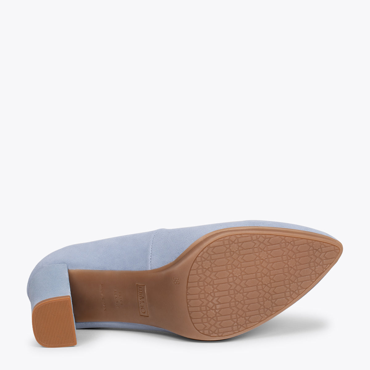 URBAN – Zapatos de tacón alto de ante CELESTE