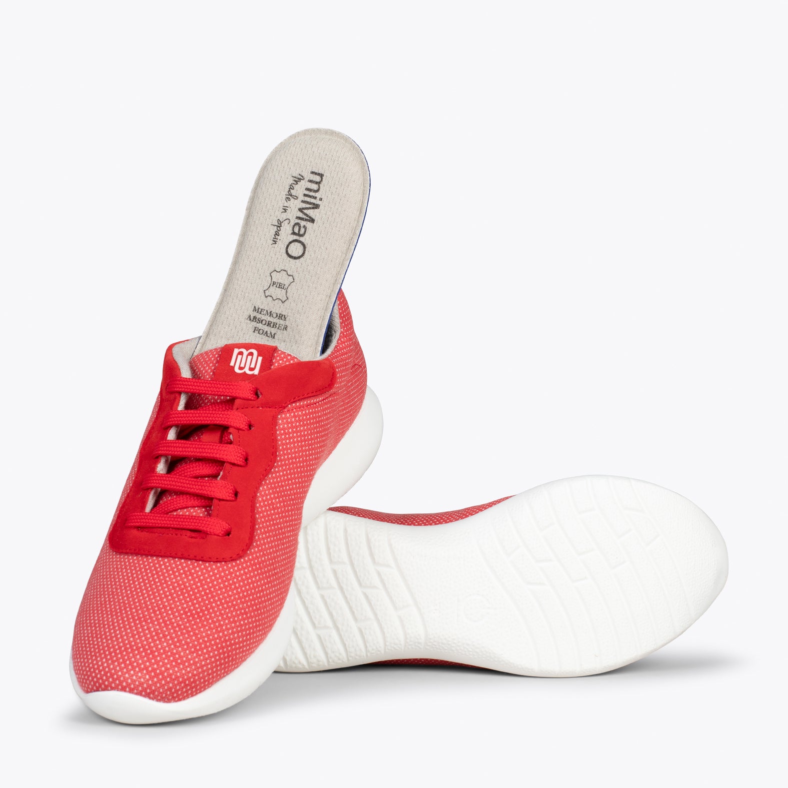 YOGA – Zapatillas deportivas de lana merino ROJO - miMaO ®