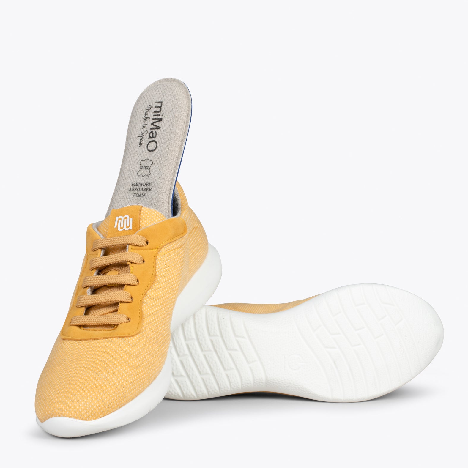 YOGA – Zapatillas deportivas de lana merino AMARILLO - miMaO ®