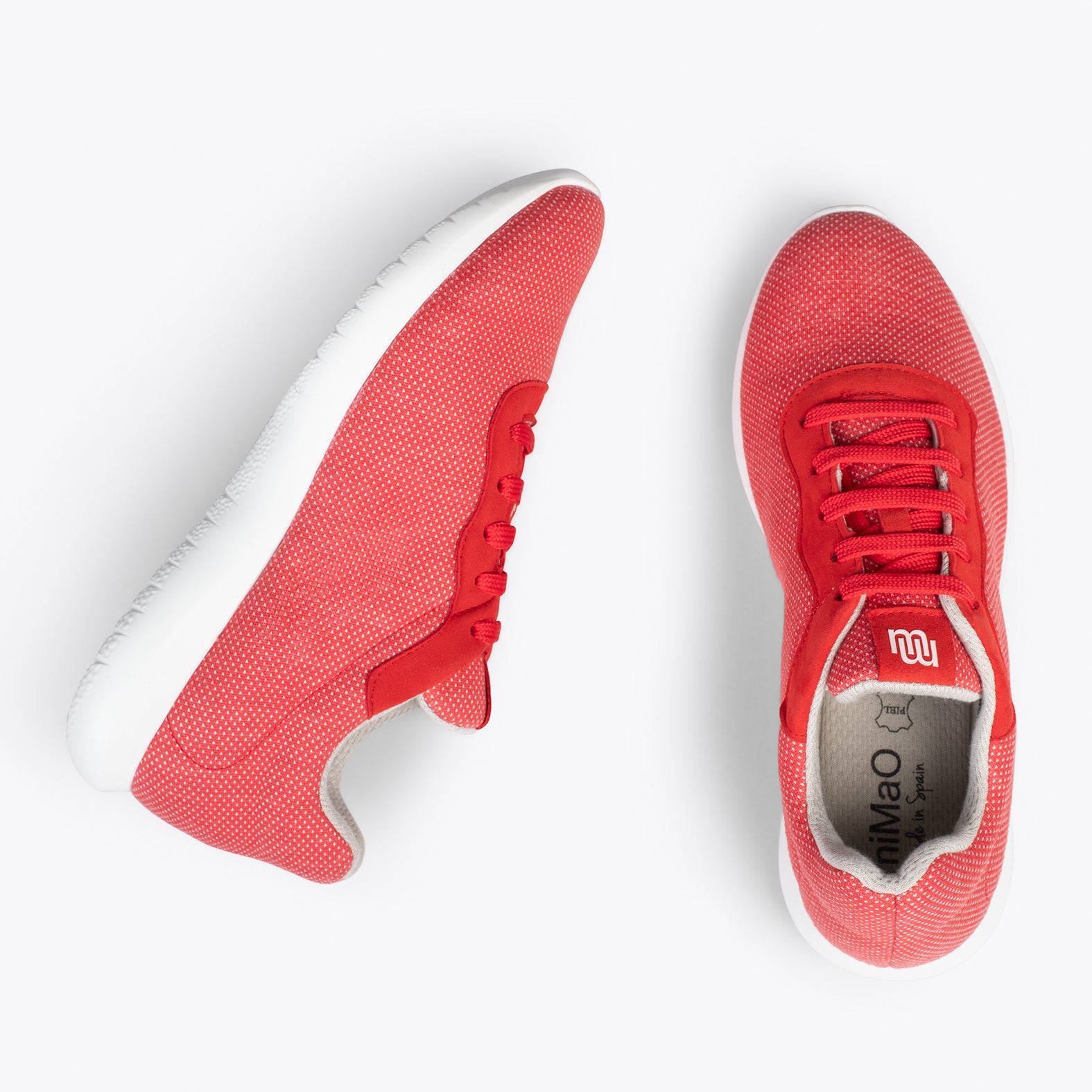 YOGA – Zapatillas deportivas de lana merino ROJO - miMaO ®