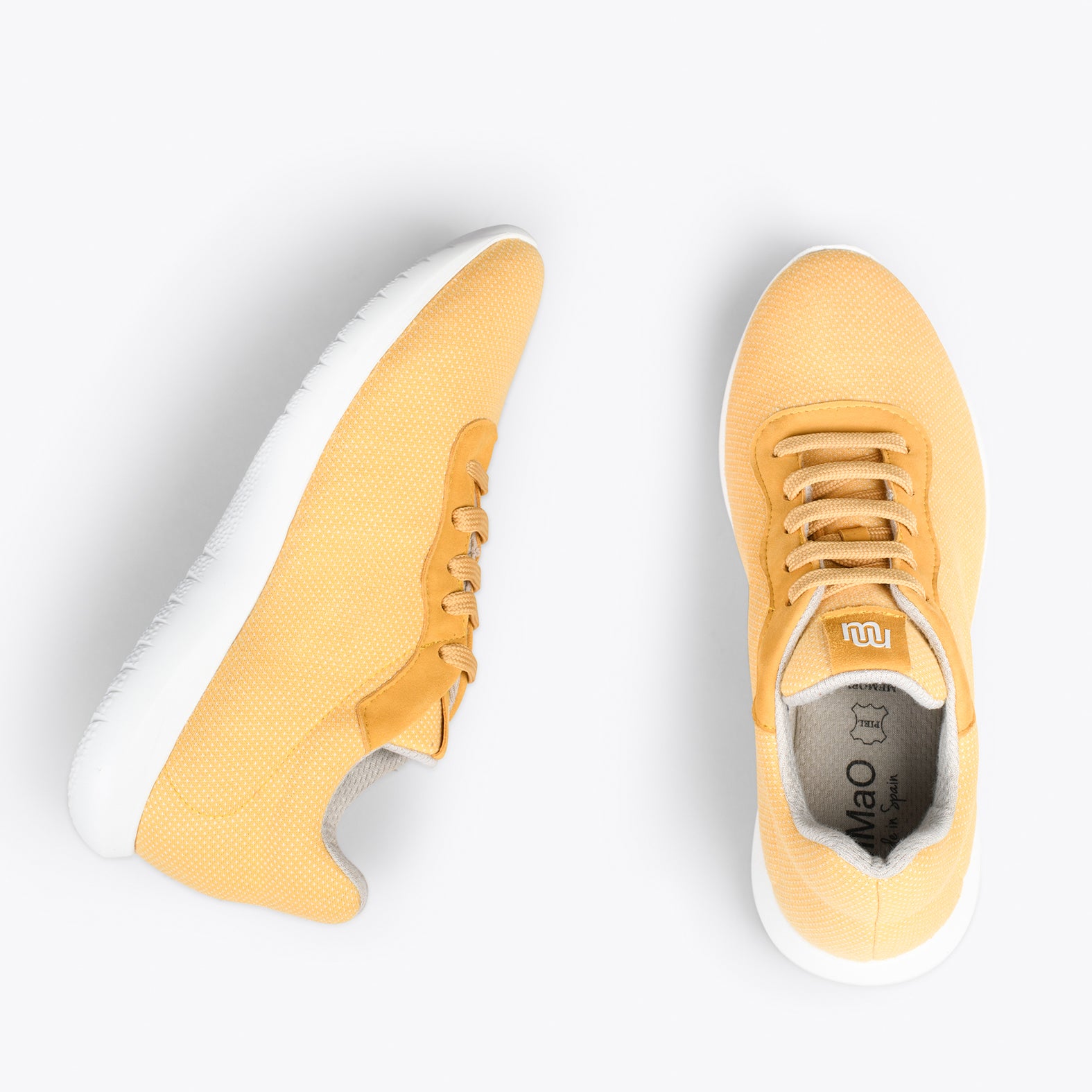 YOGA – Zapatillas deportivas de lana merino AMARILLO - miMaO ®