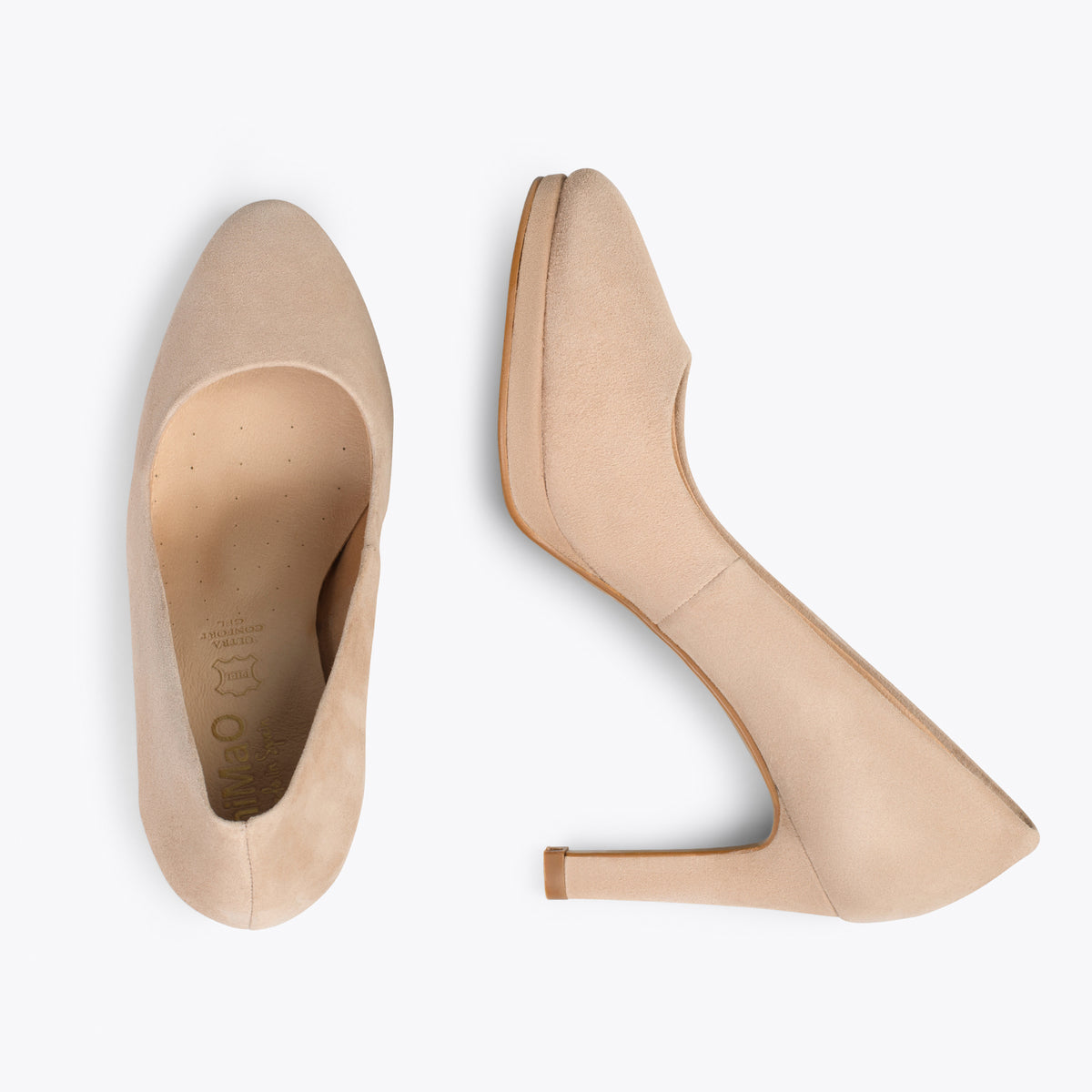 PLATAFORMA - Zapatos de tacón alto y plataforma CAMEL