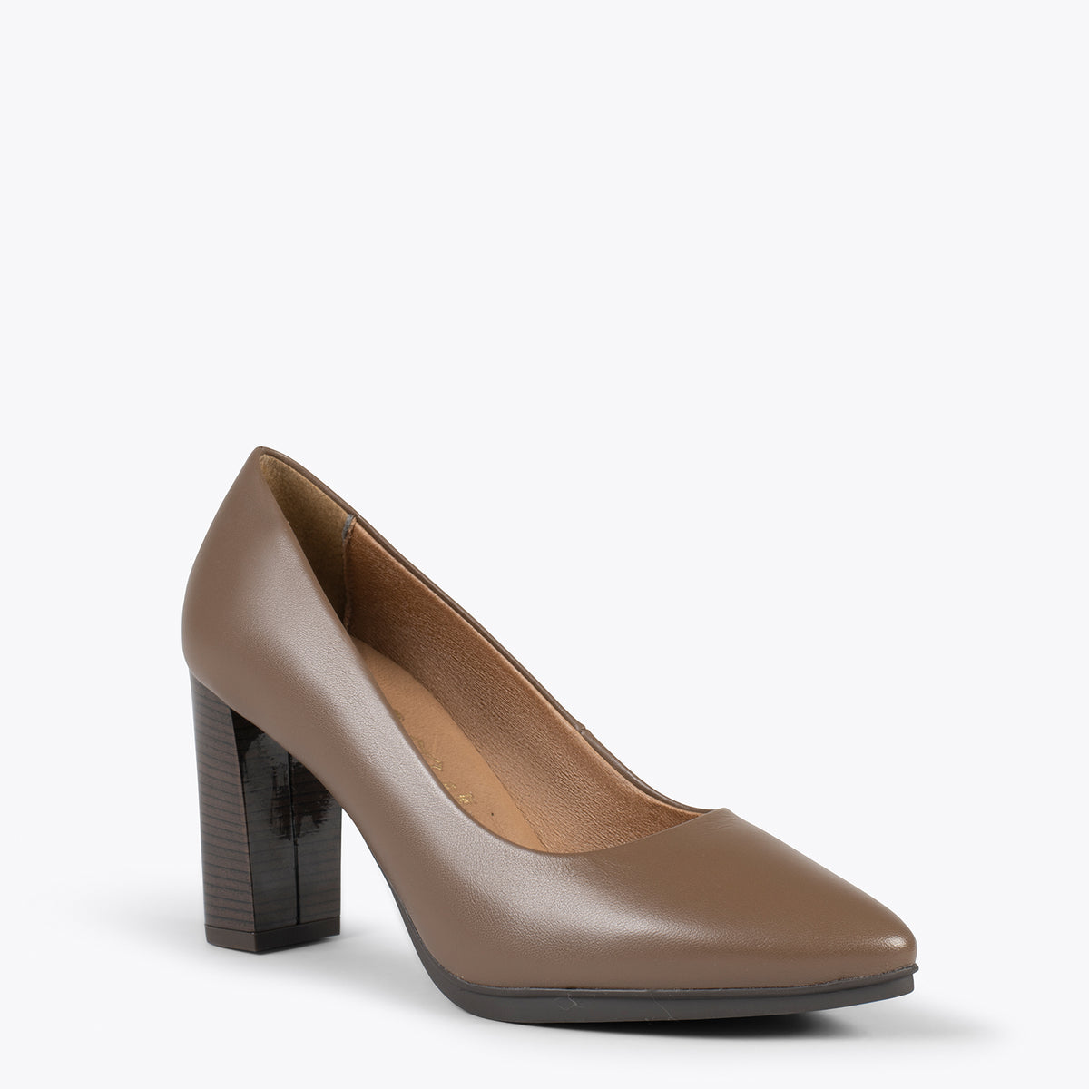 URBAN BRILLO – Zapatos de tacón alto de napa MARRÓN
