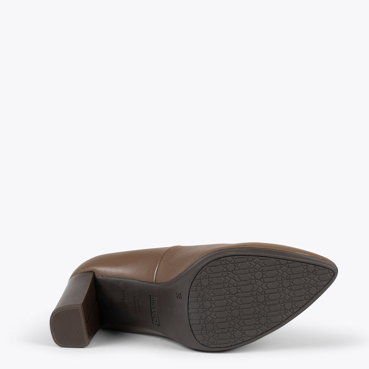 URBAN BRILLO – Zapatos de tacón alto de napa MARRÓN