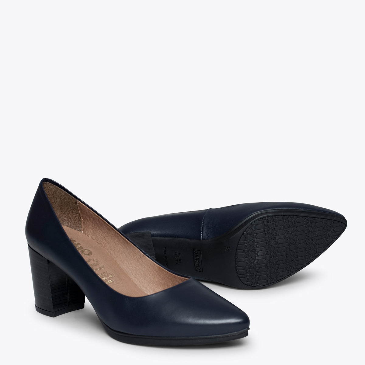 URBAN S SALON - Zapatos MARINO con tacón madera