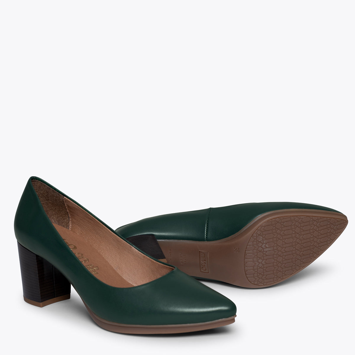 URBAN S SALON - Zapatos VERDE con tacón madera