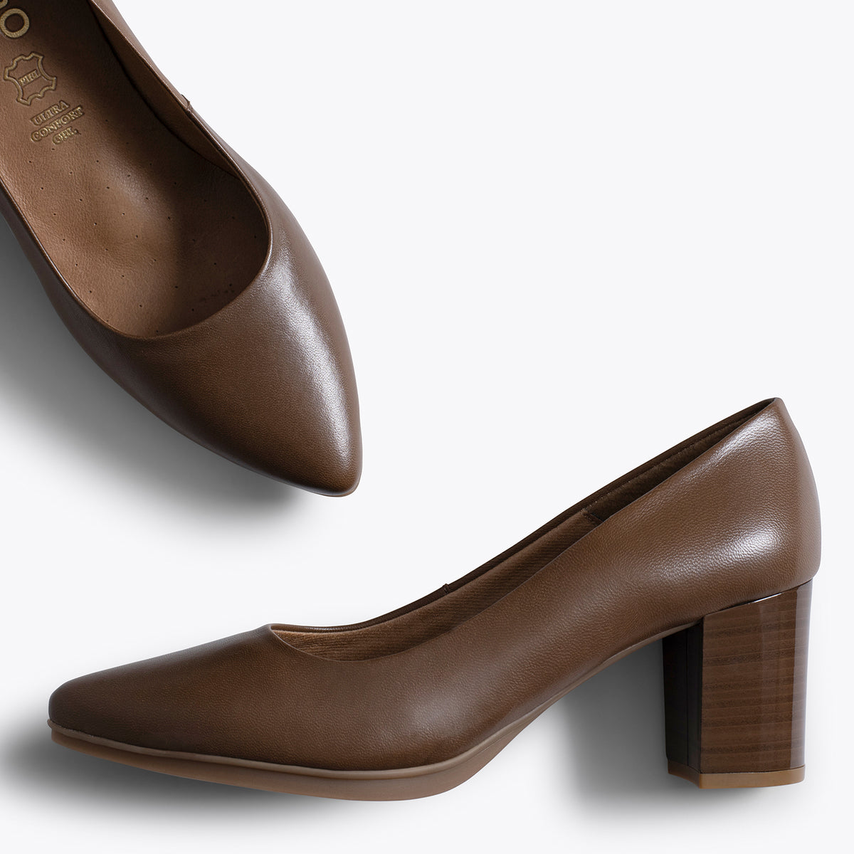 URBAN S SALON - Zapatos MARRONES con tacón madera