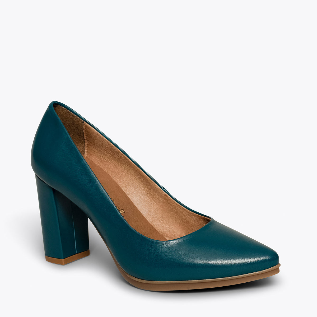URBAN SALON - Zapatos VERDE AGUA de piel y tacón alto
