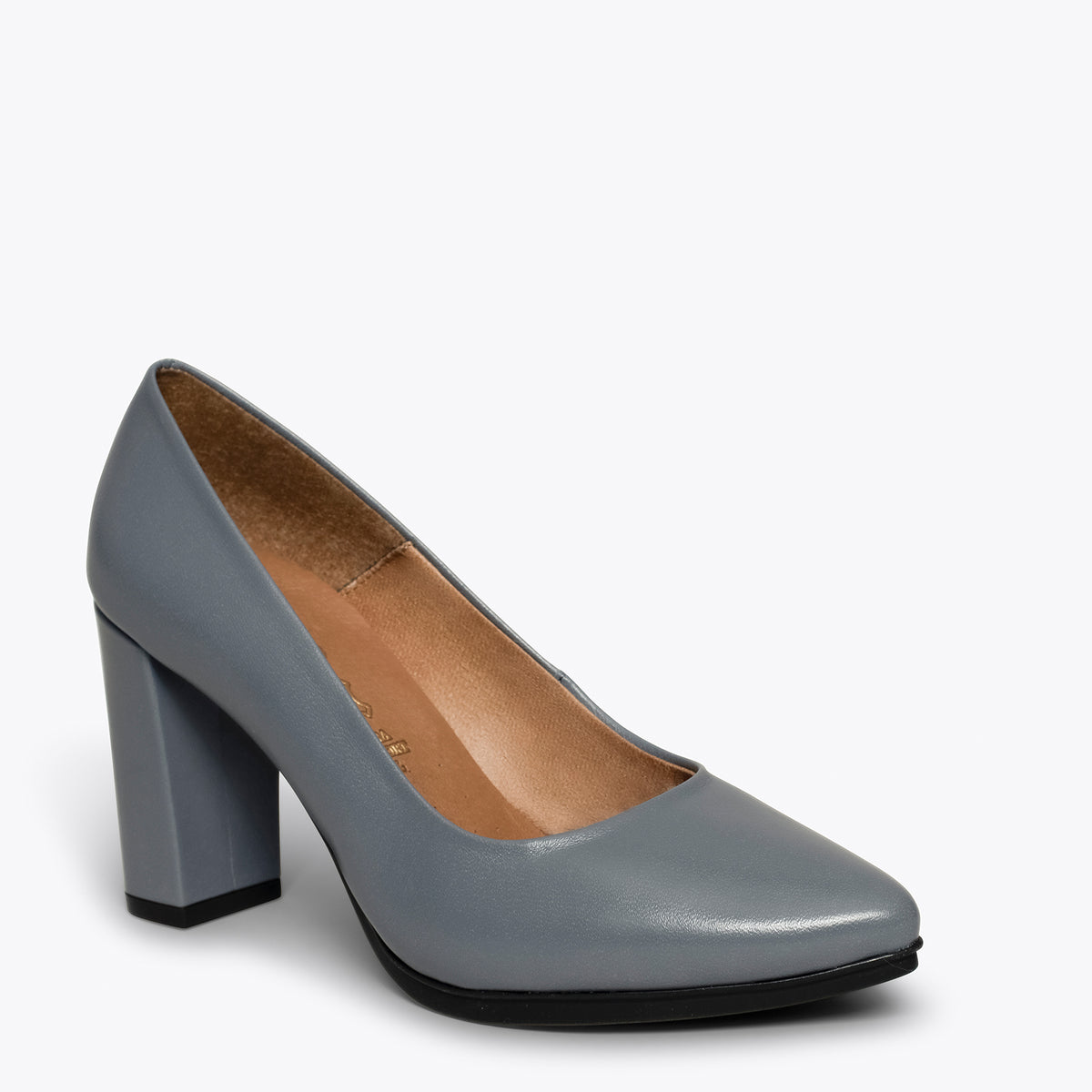 URBAN SALON - Zapatos GRISES de piel y tacón alto