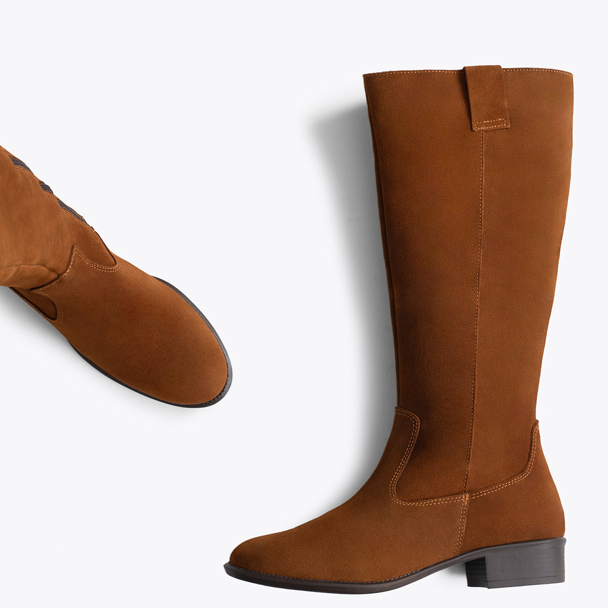 TEXAS - Botas de tacón bajo CAMEL