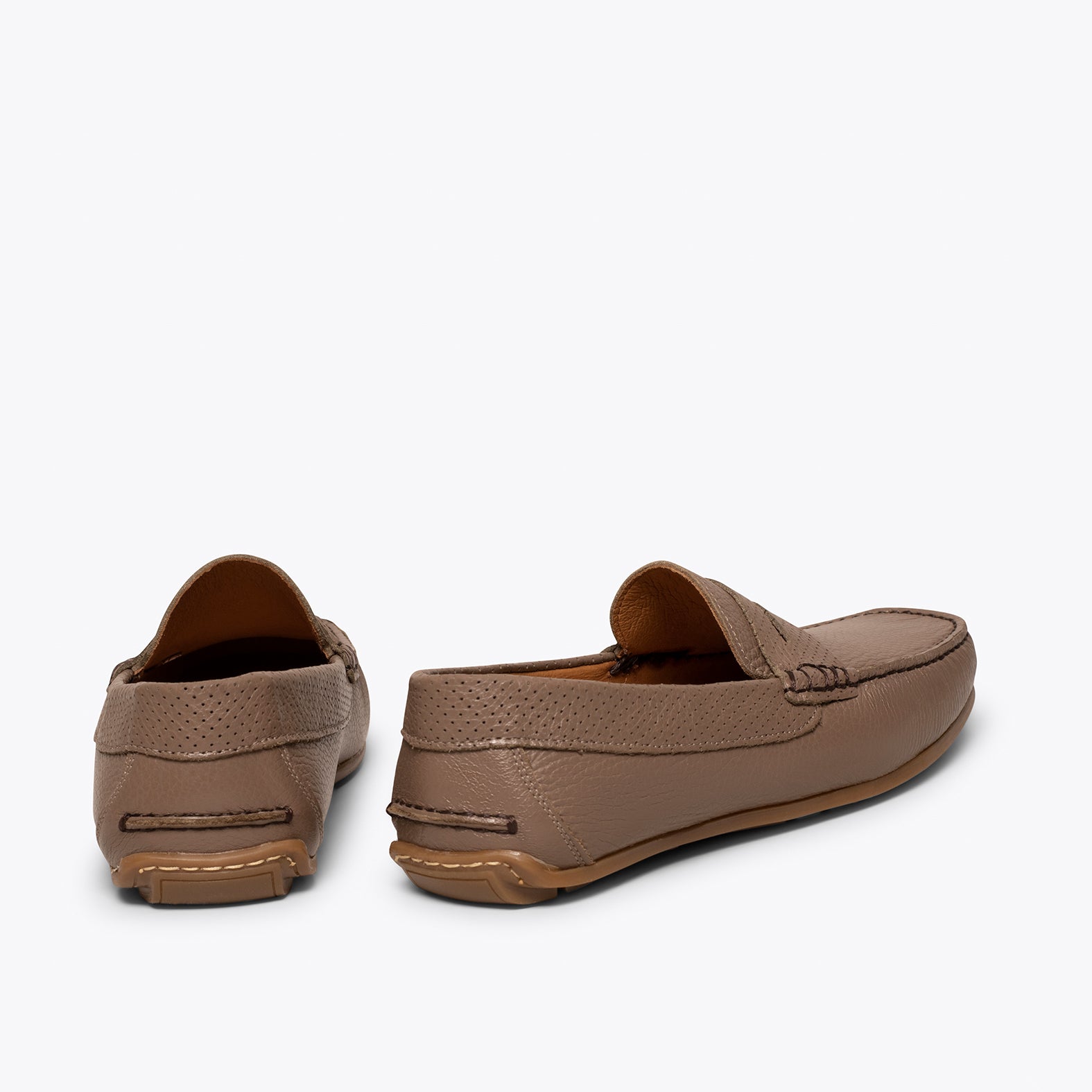 MOCASÍN Calzado casual para hombre de piel TAUPE - miMaO ®