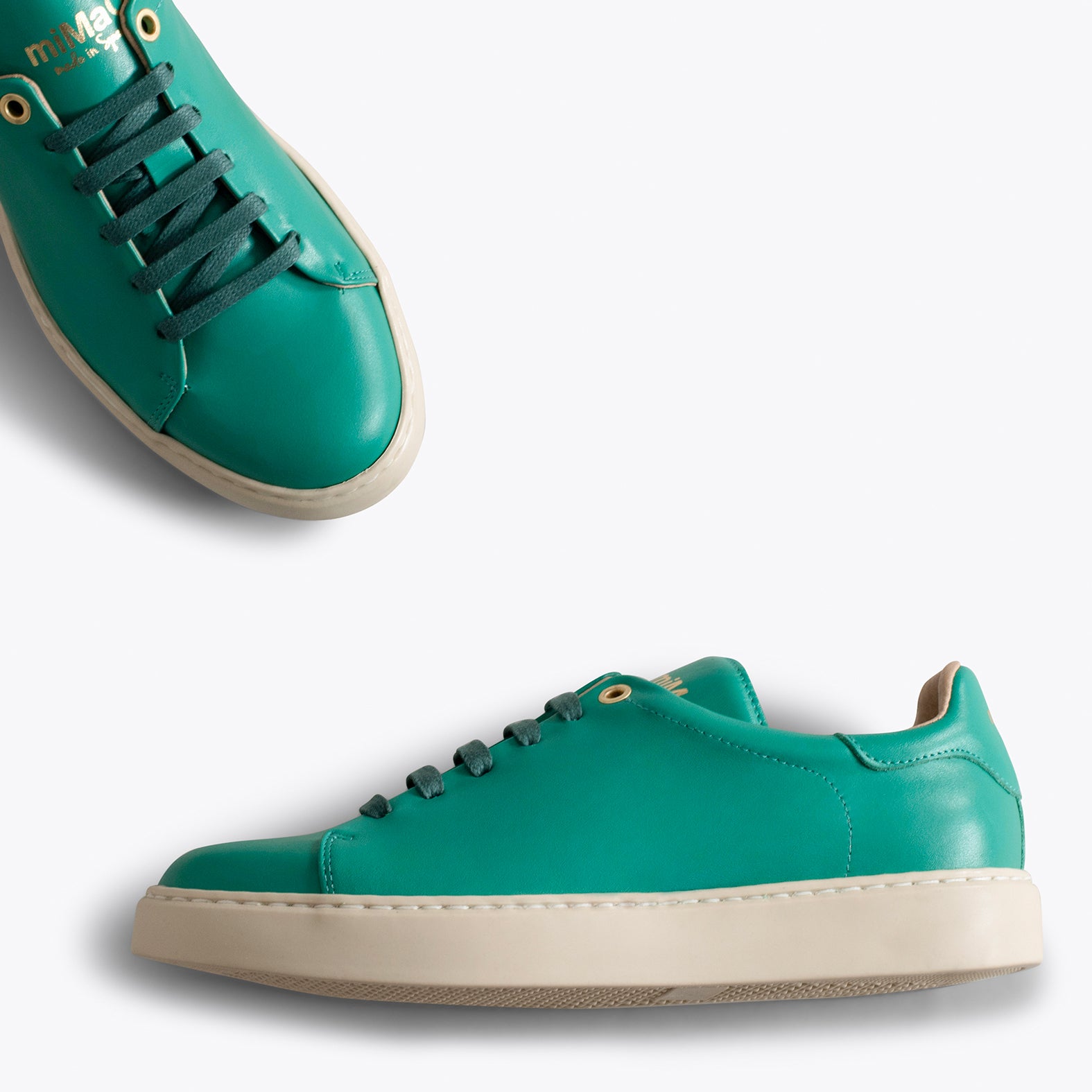 SKATE - Zapatillas VERDE casual de piel