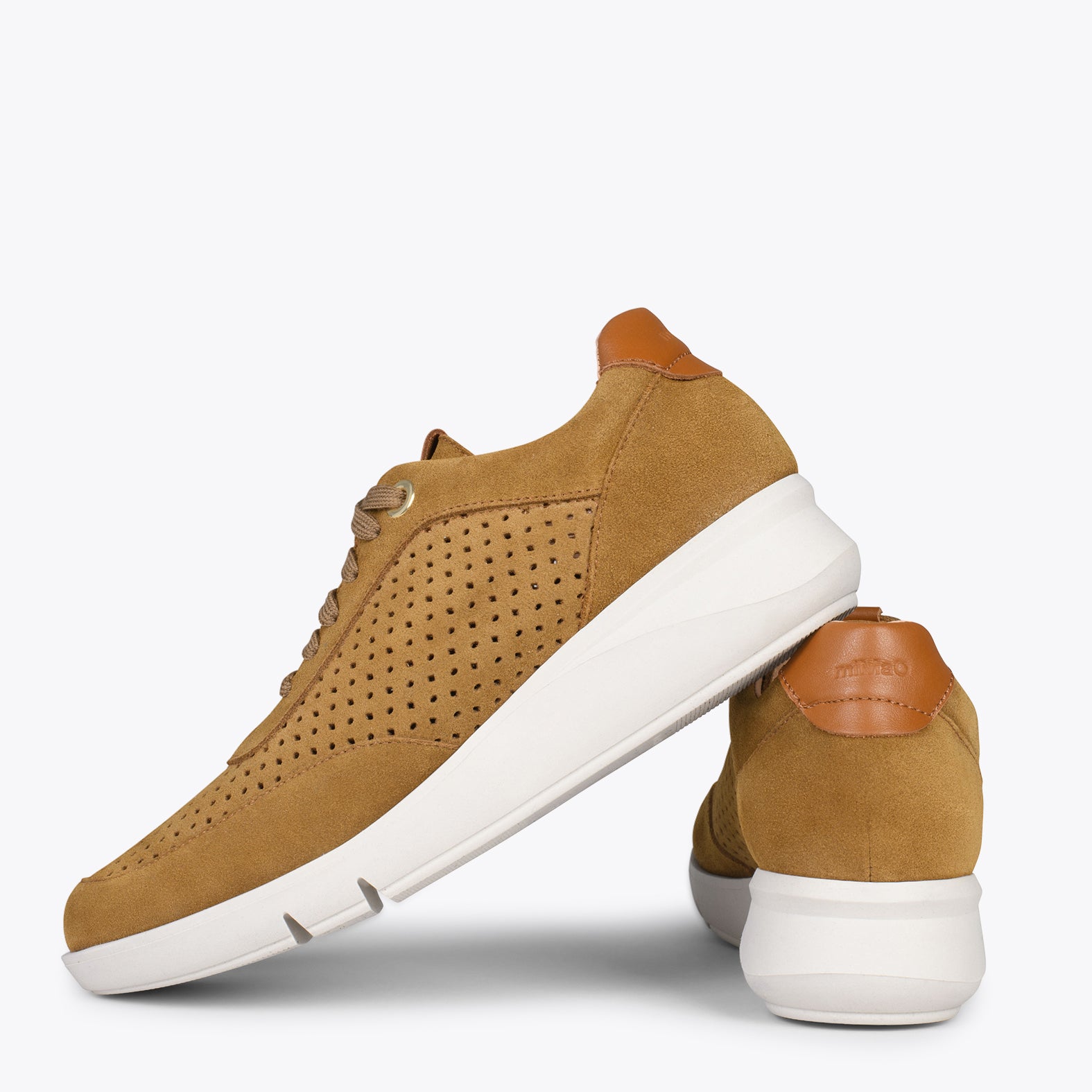 BLUCHER DEPORTIVO - Zapatillas con cuña para mujer CAMEL