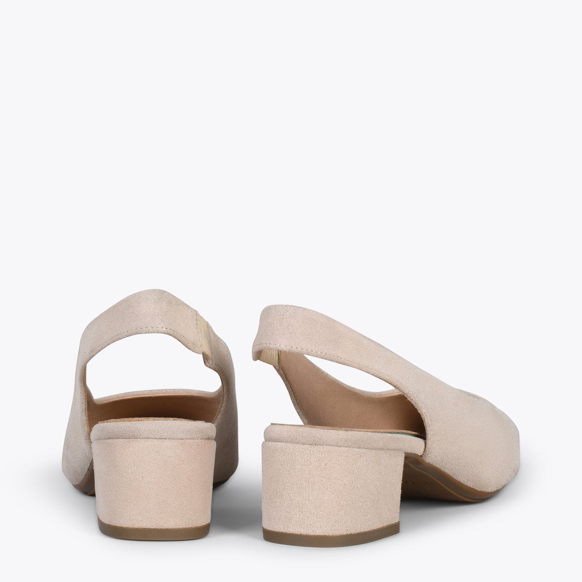 URBAN LADY – Zapatos de tacón destalonados BEIGE