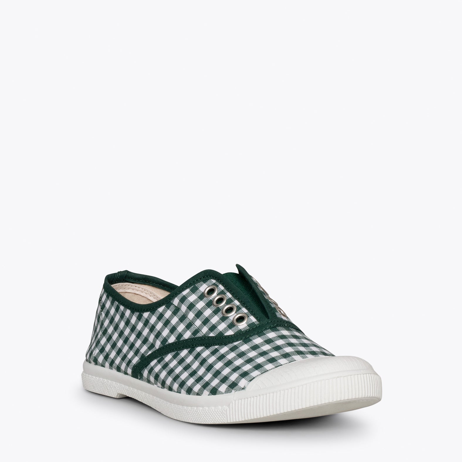 WAY - Zapatillas sin cordones de lona vichy VERDE - miMaO ®