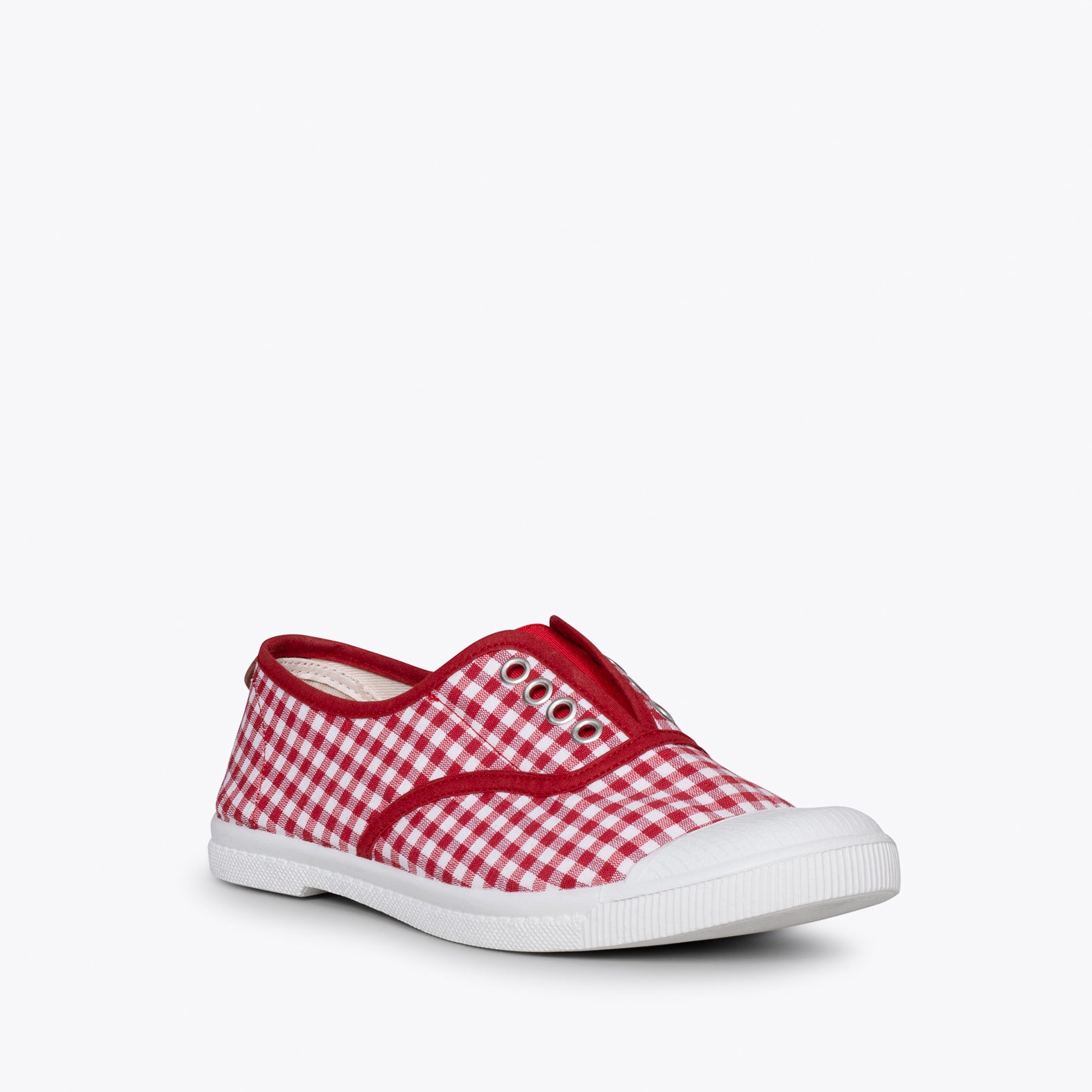 WAY - Zapatillas sin cordones de lona vichy ROJO - miMaO ®