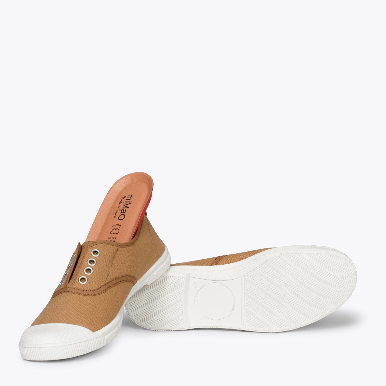 WAY - Zapatillas sin cordones de lona MARRÓN - miMaO ®